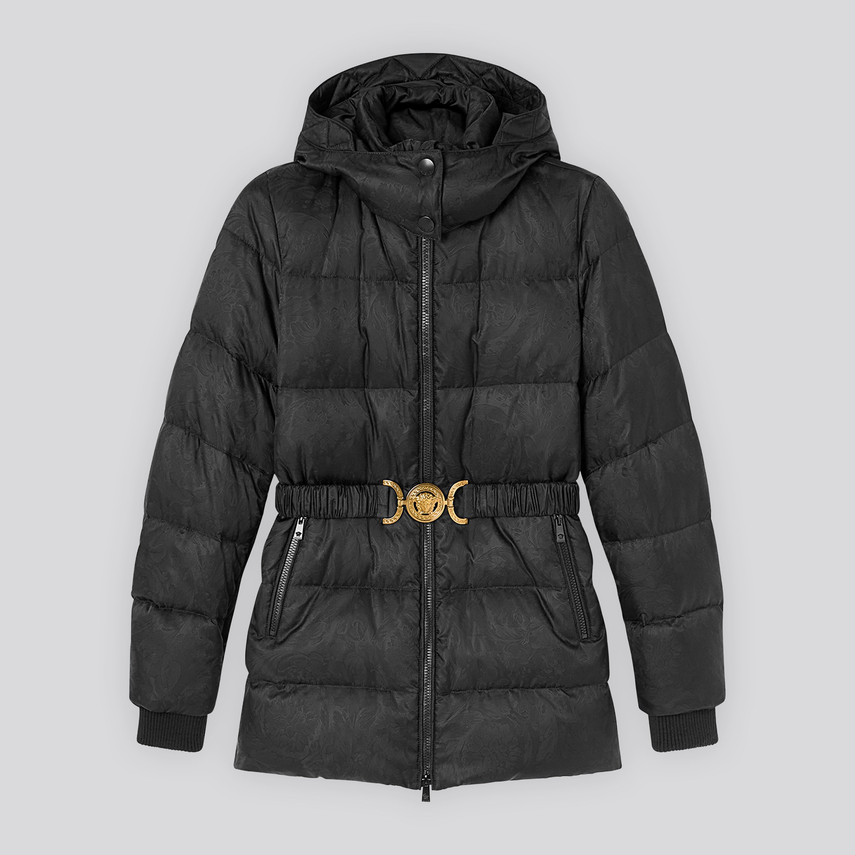 Chaqueta Negra Versace Belt Medusa