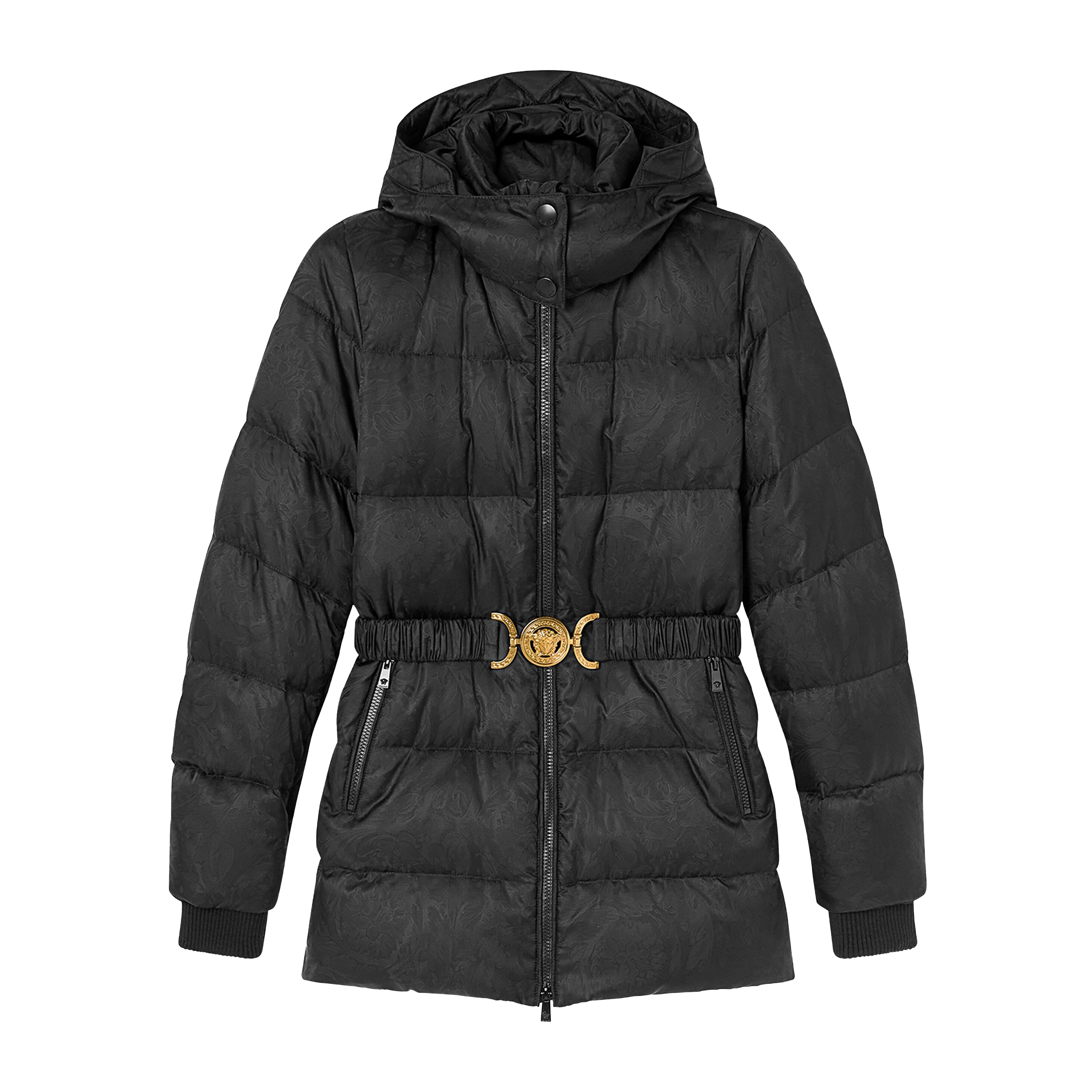 Chaqueta Negra Versace Belt Medusa