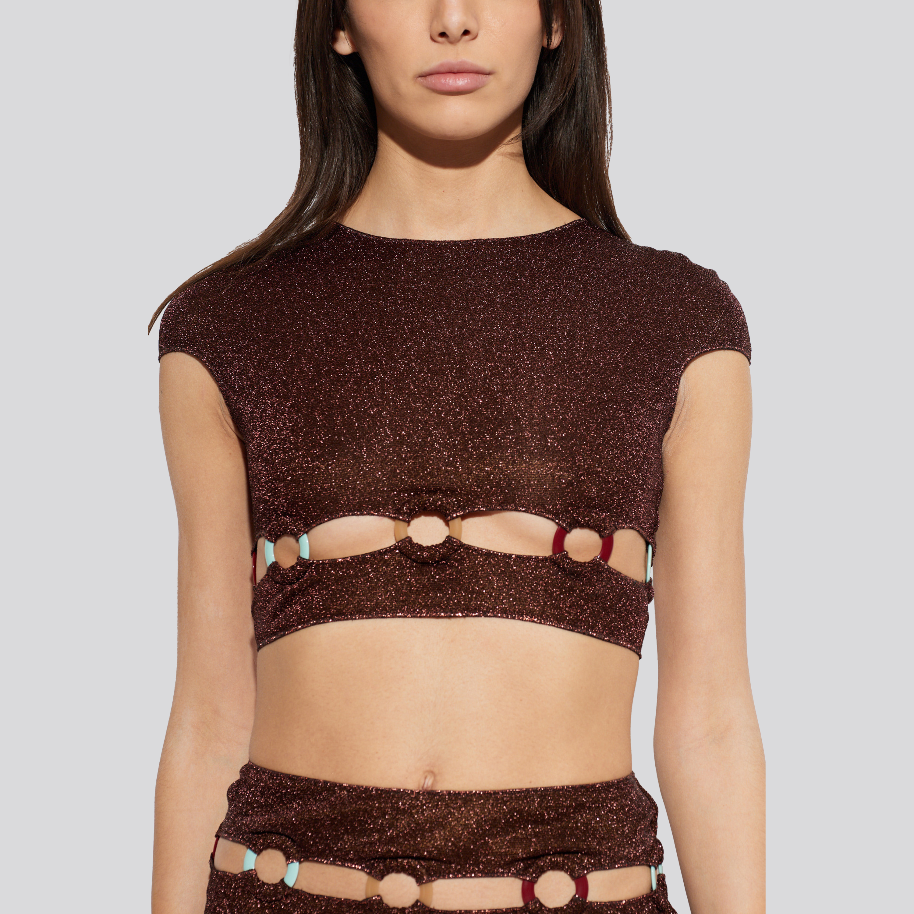 Top Chocolate Oséree Lumiere Multi Ring 70s
