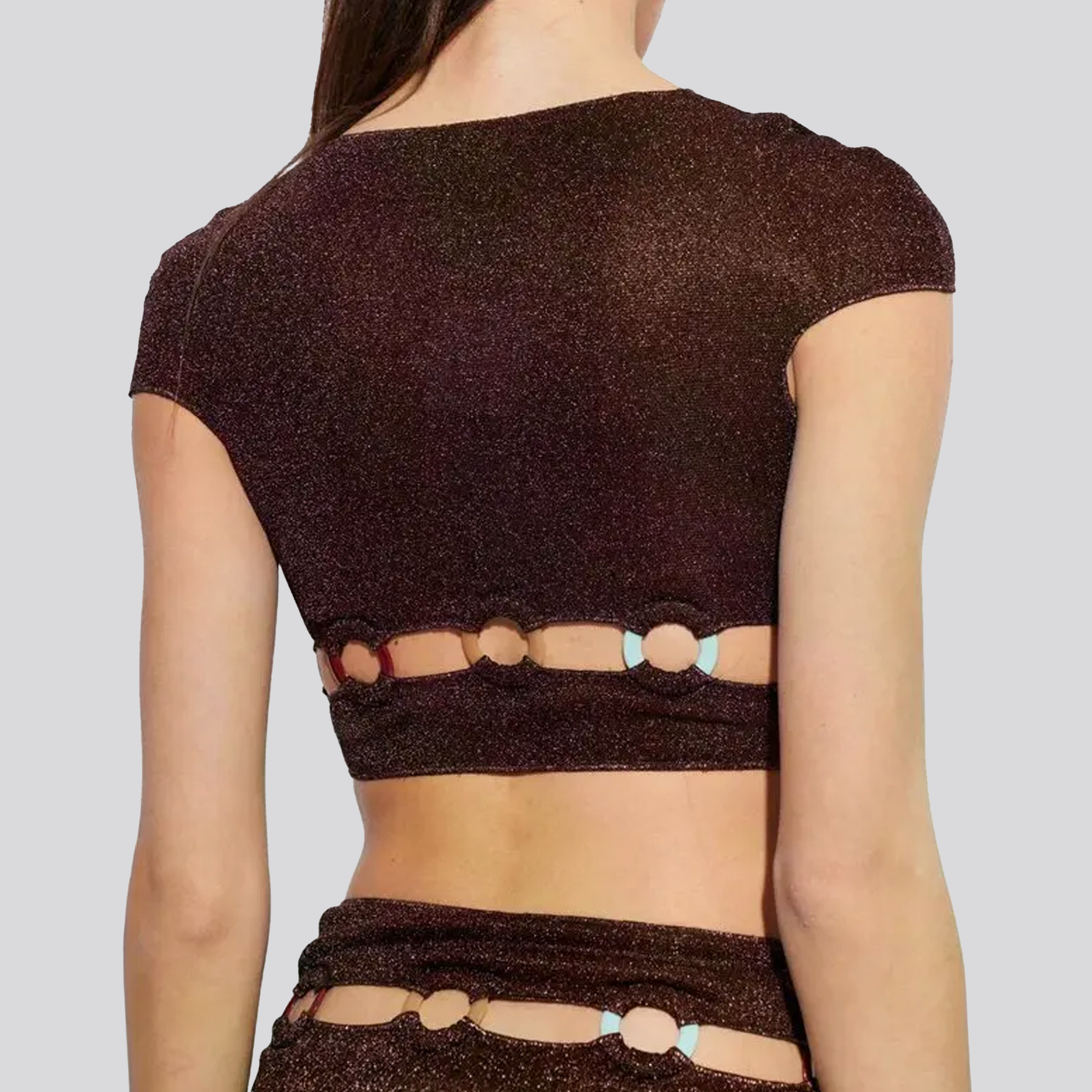 Top Chocolate Oséree Lumiere Multi Ring 70s