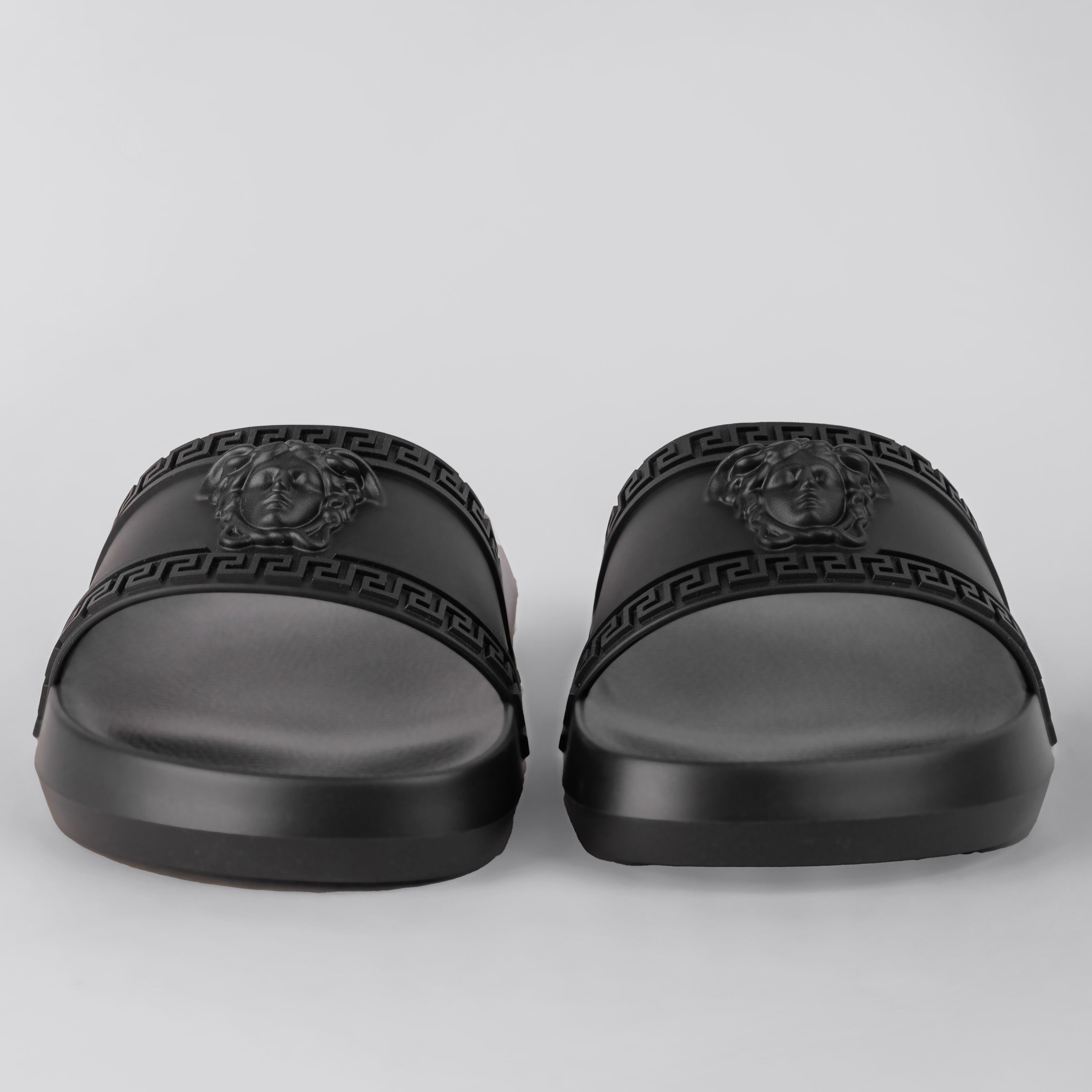 Sandalias Negras Versace Medusa