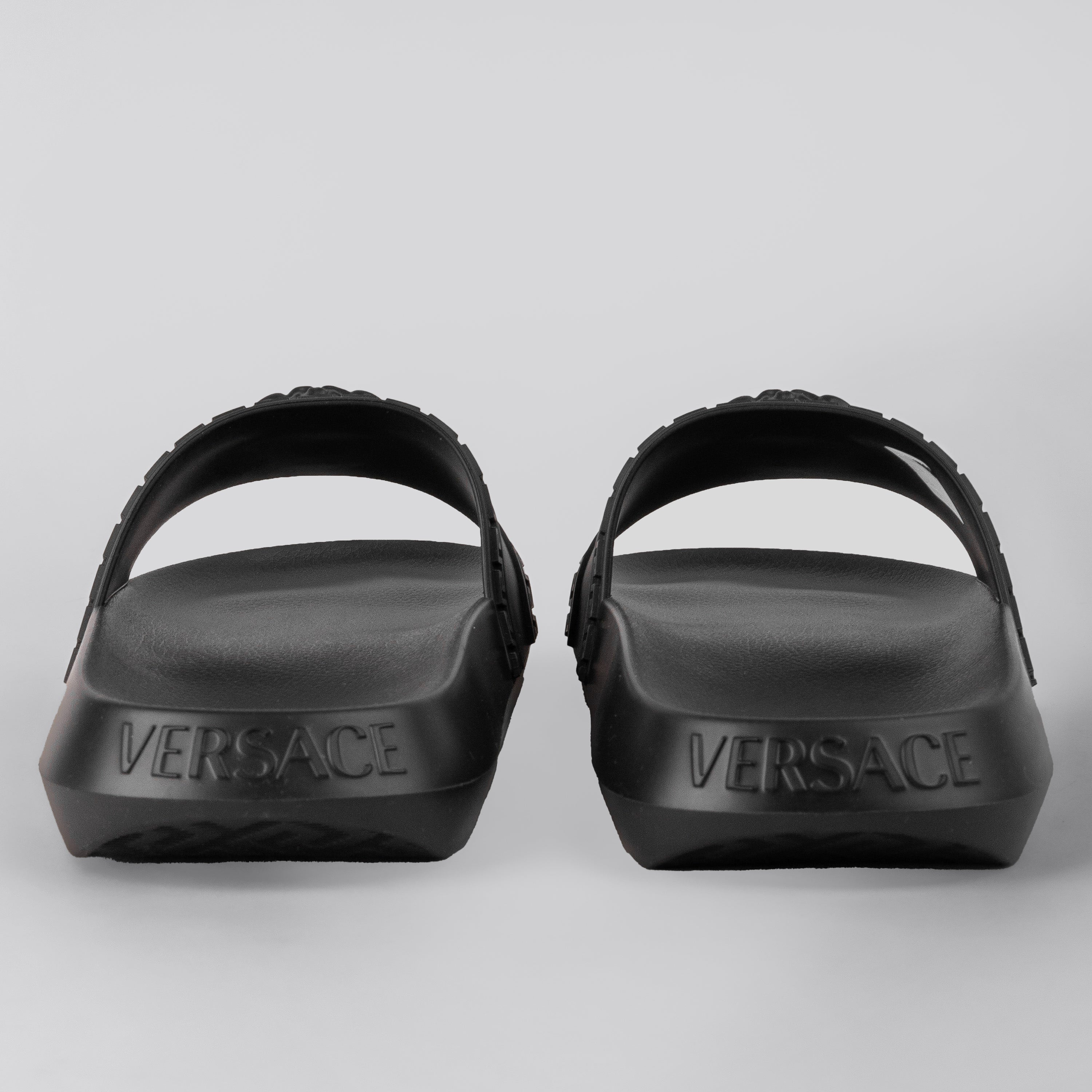 Sandalias Negras Versace Medusa