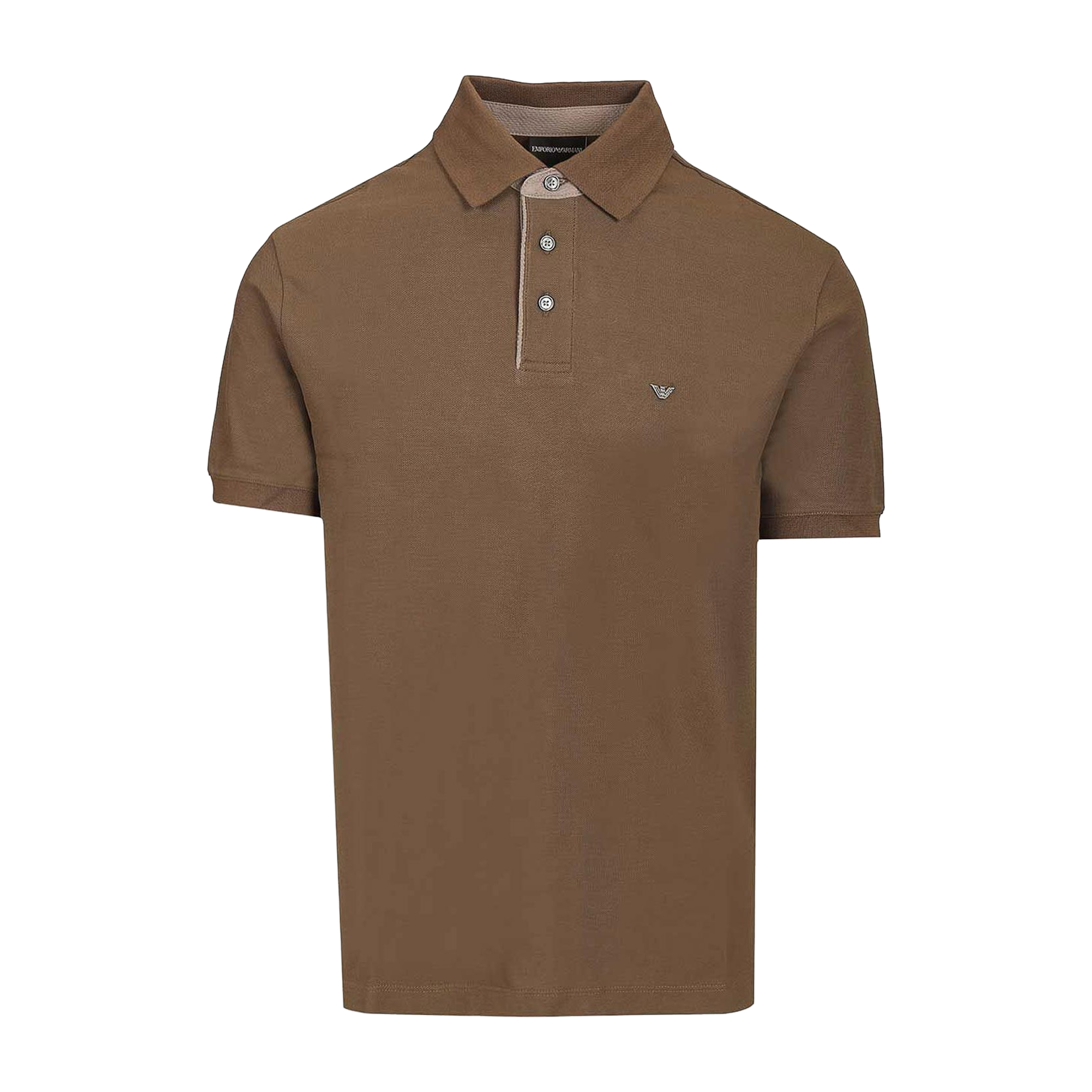 Camiseta Tipo Polo Café Armani Eagle