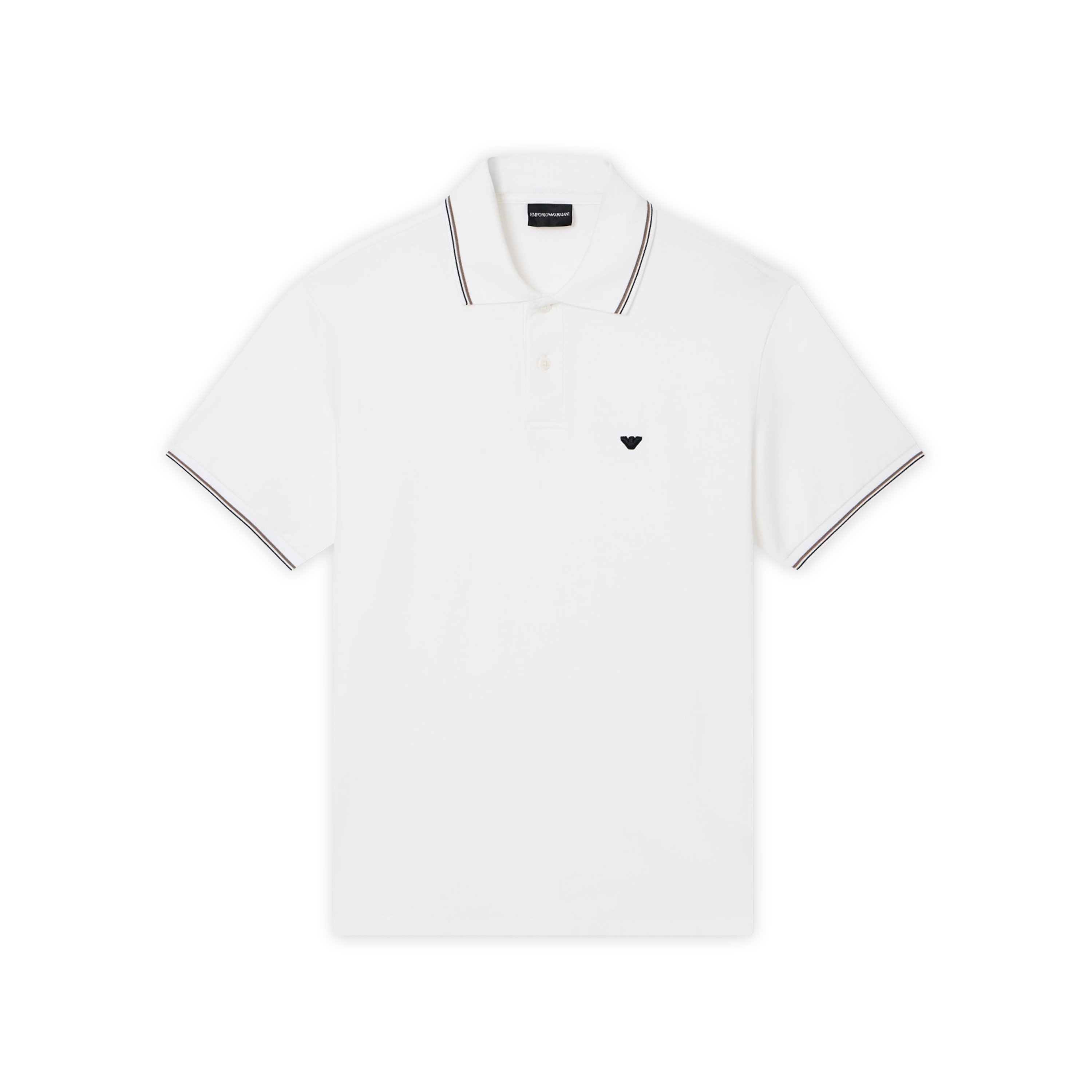 Camiseta Tipo Polo Blanco Armani Eagle