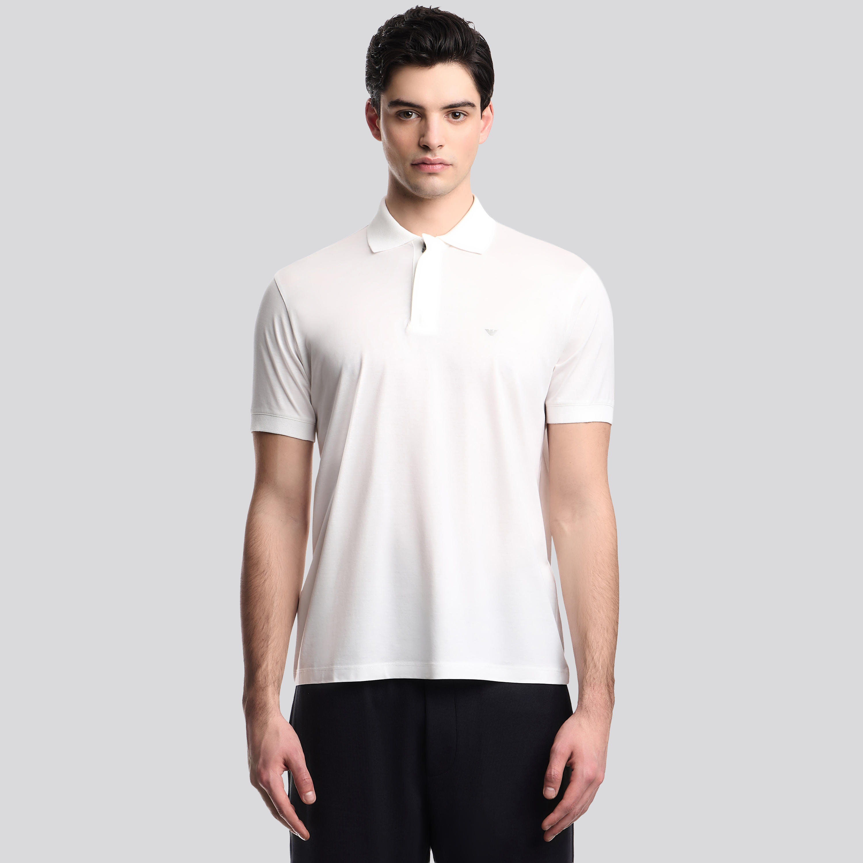Camiseta Tipo Polo Blanco Emporio Armani Ea