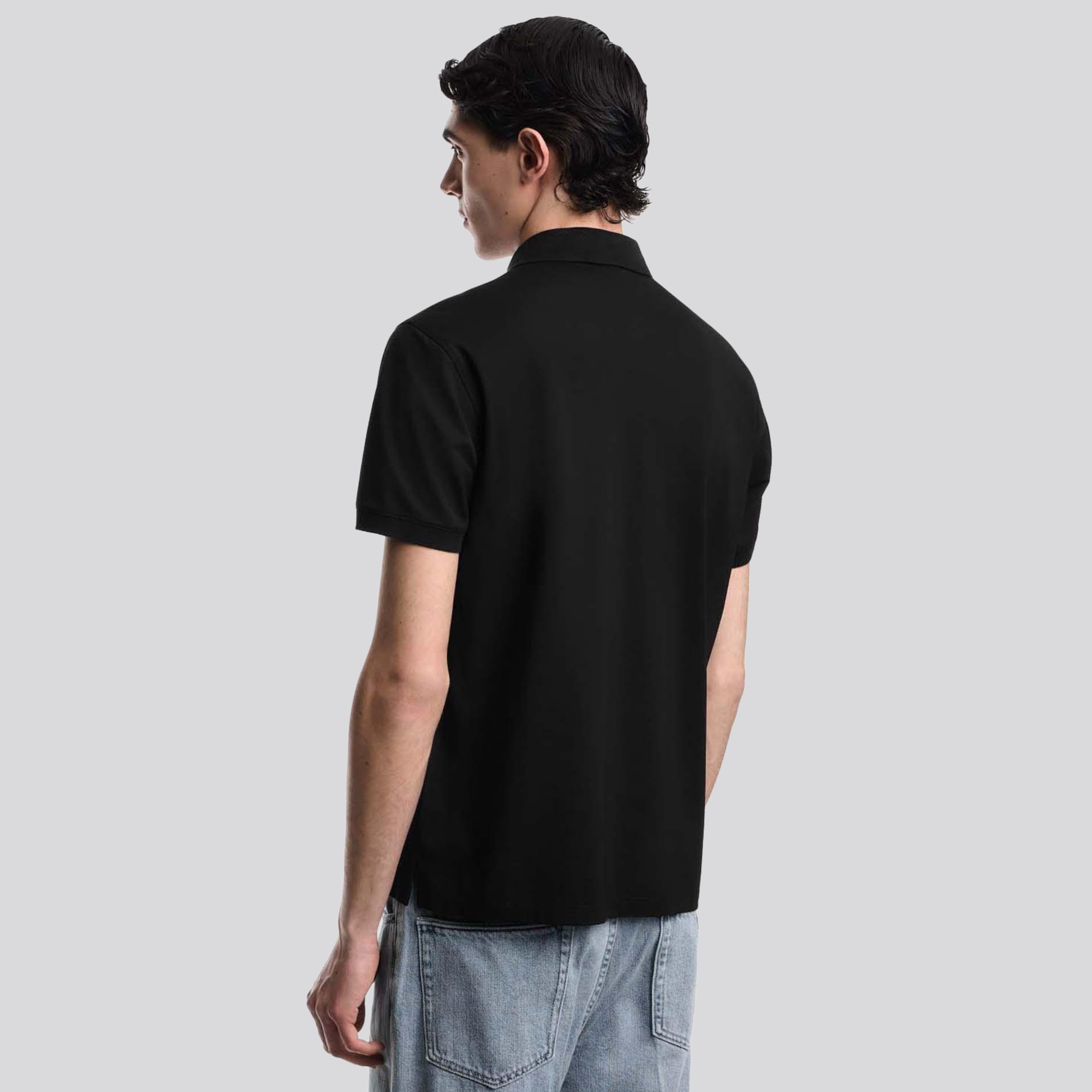 Camiseta Tipo Polo Negro Armani Ea
