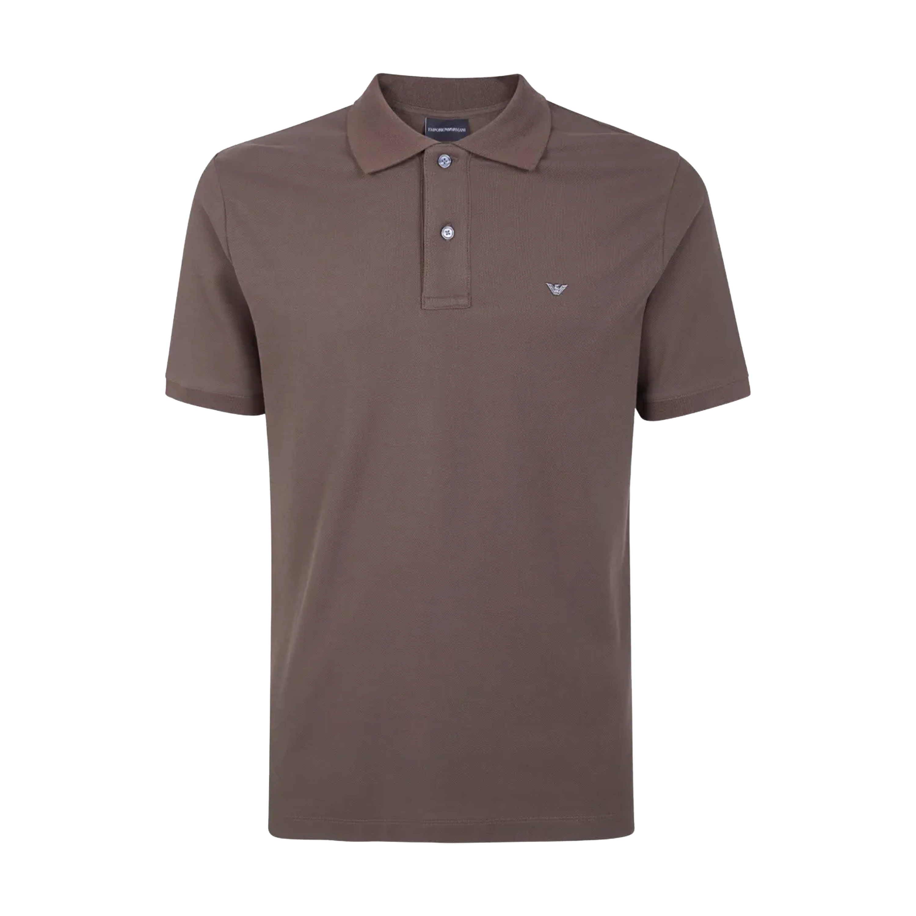 Camiseta Tipo Polo Café Armani Eagle