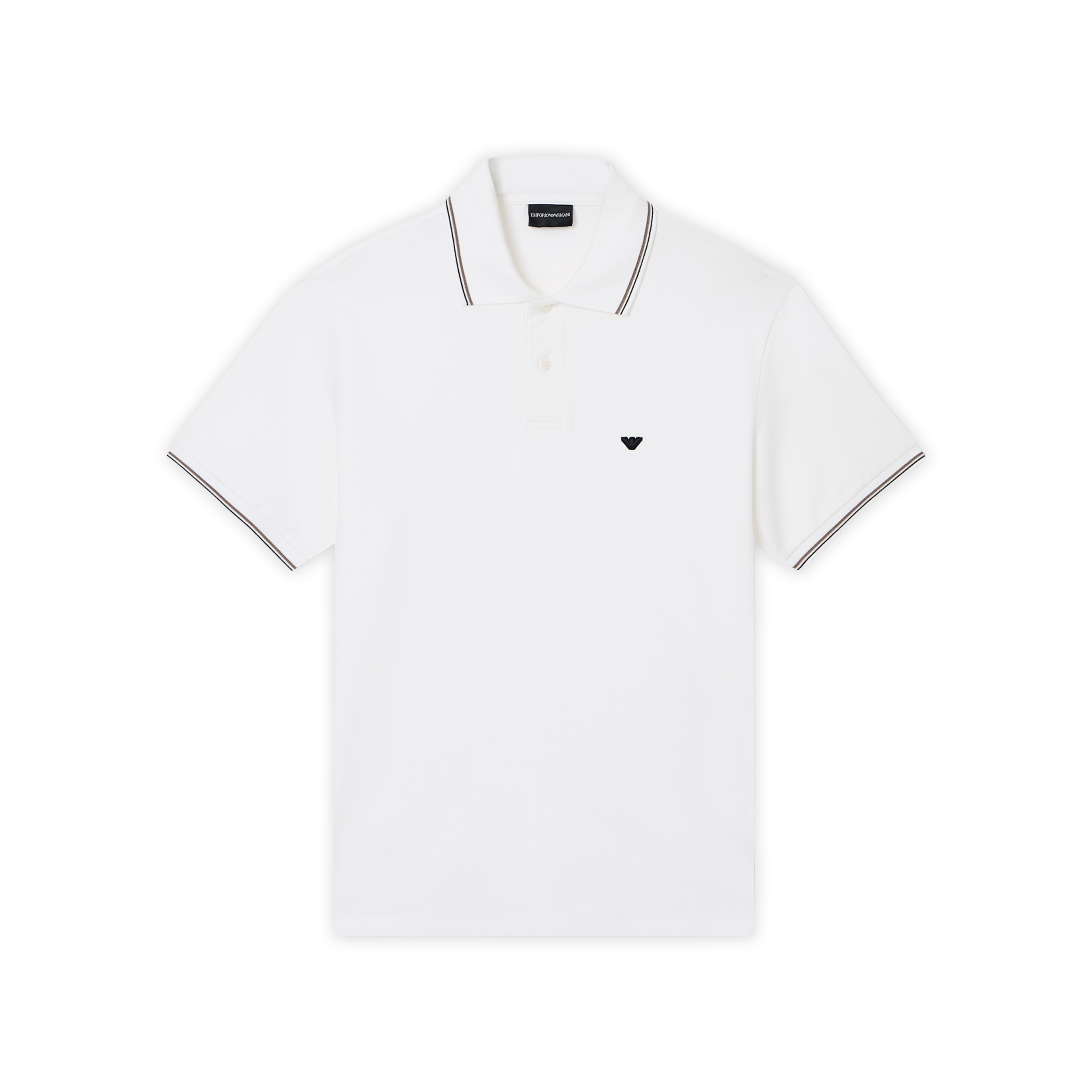 Camiseta Tipo Polo Blanco Emporio Armani Eagle
