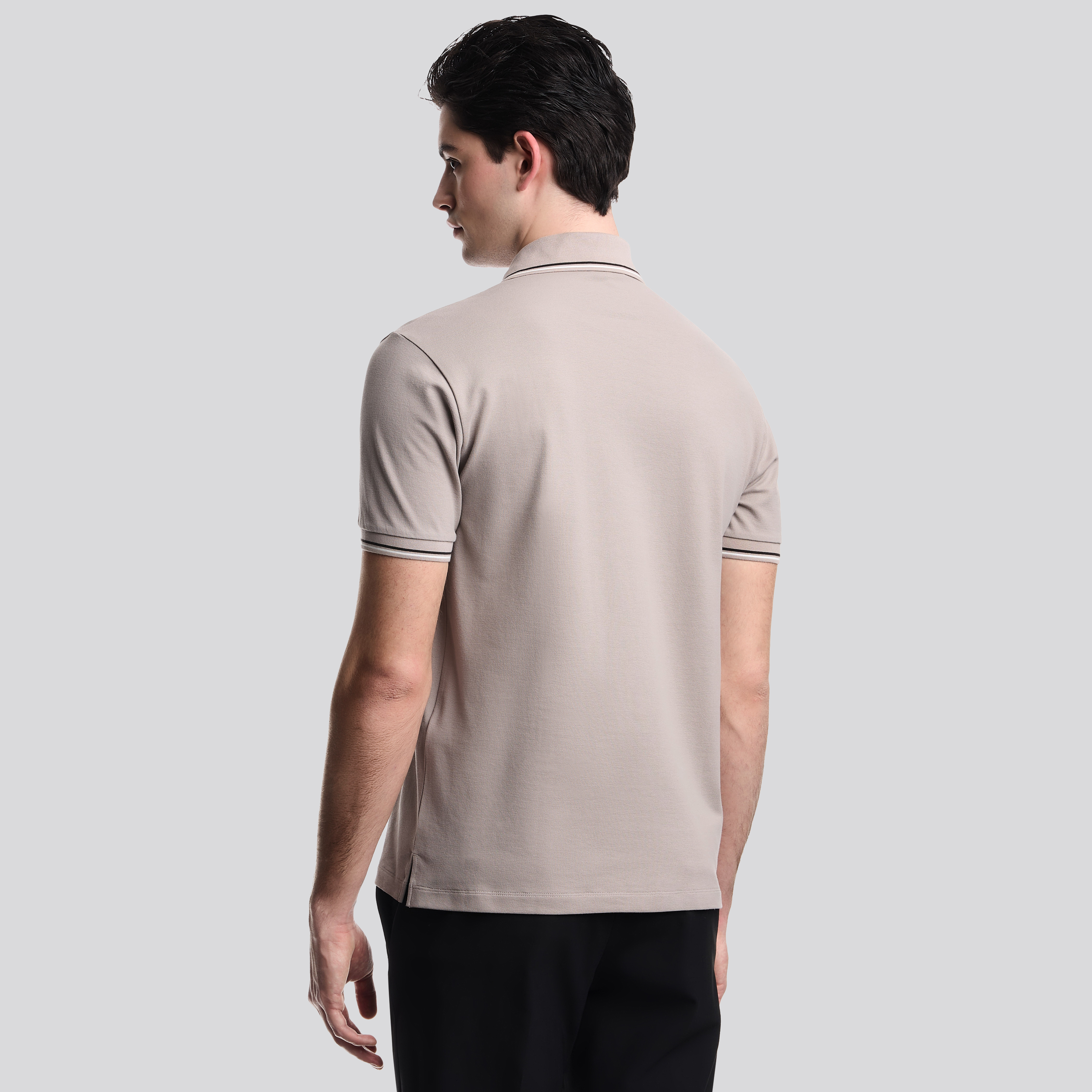 Camiseta Tipo Polo Beige Armani Eagle