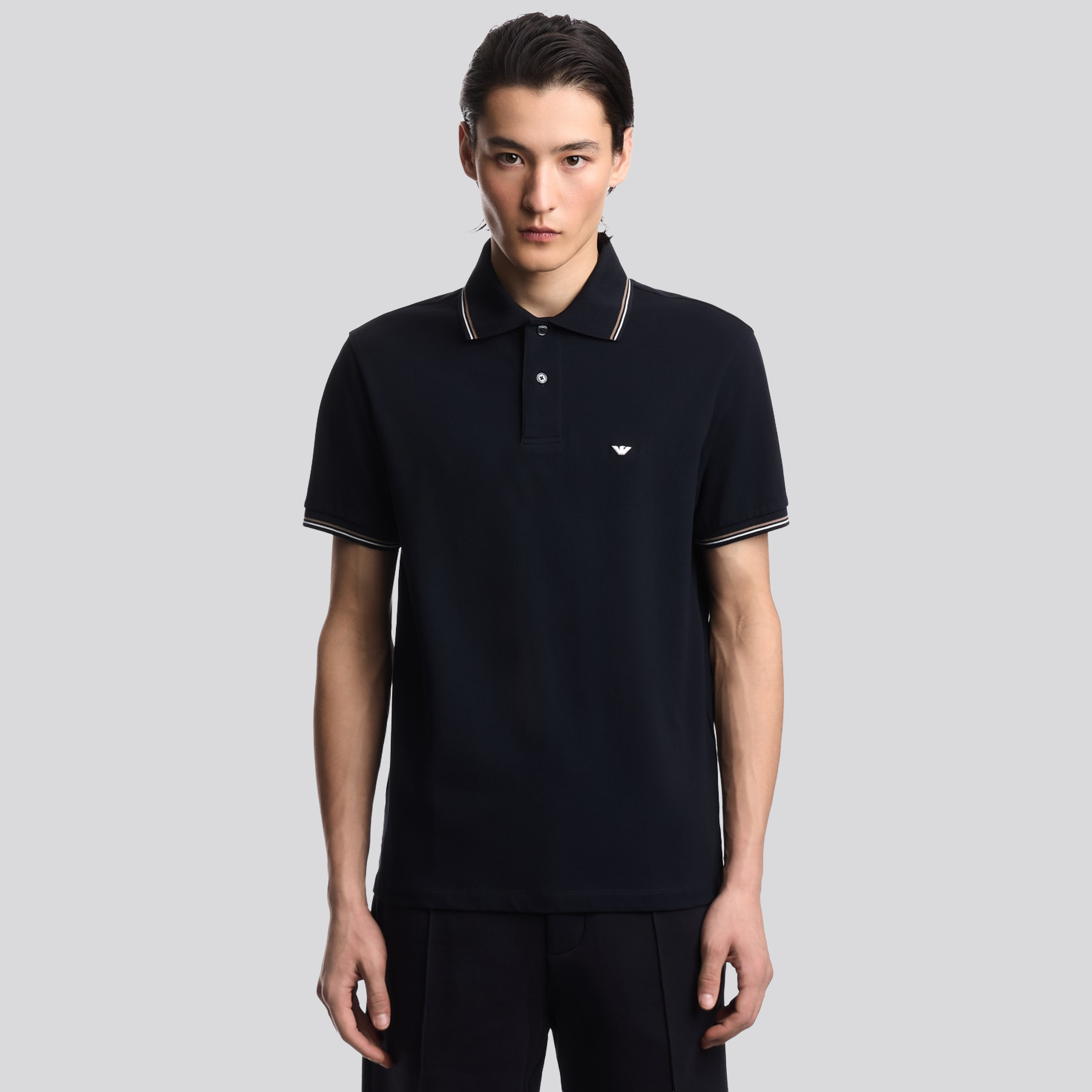 Camiseta Tipo Polo Azul Emporio Armani Eagle