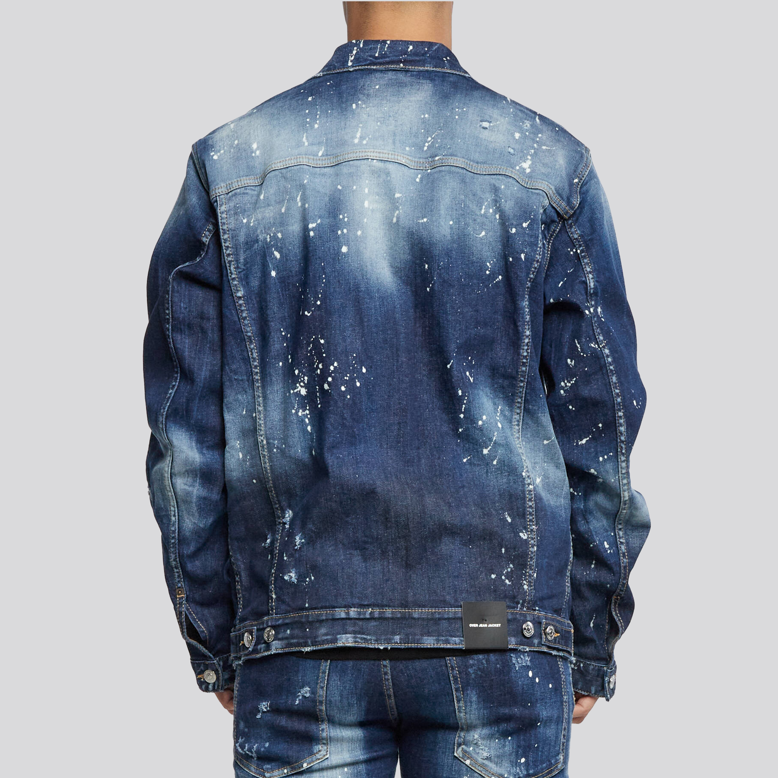 Chaqueta Azul Dsquared2 Denim Paint-Splatter