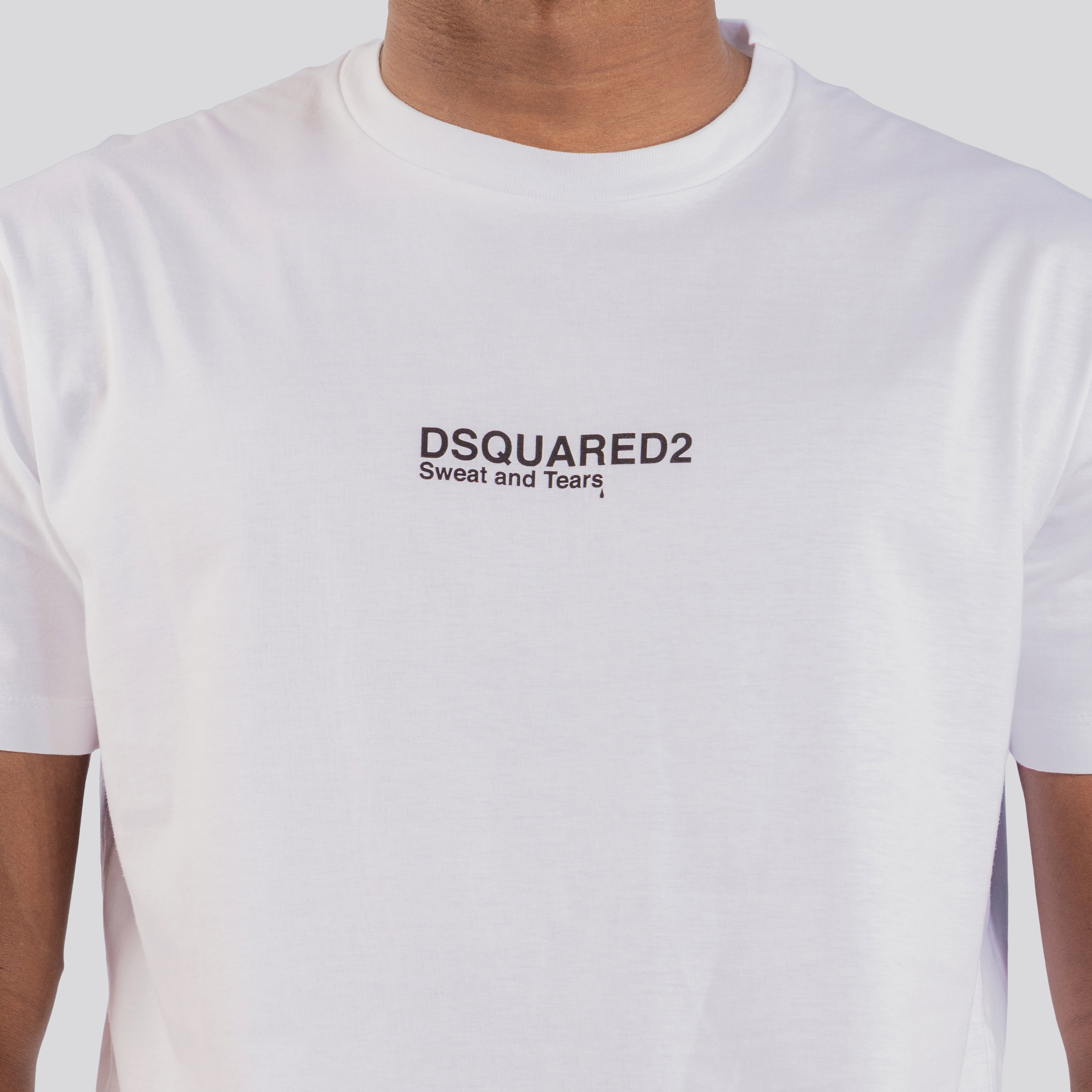 Camiseta Blanca Dsquared2 Tears