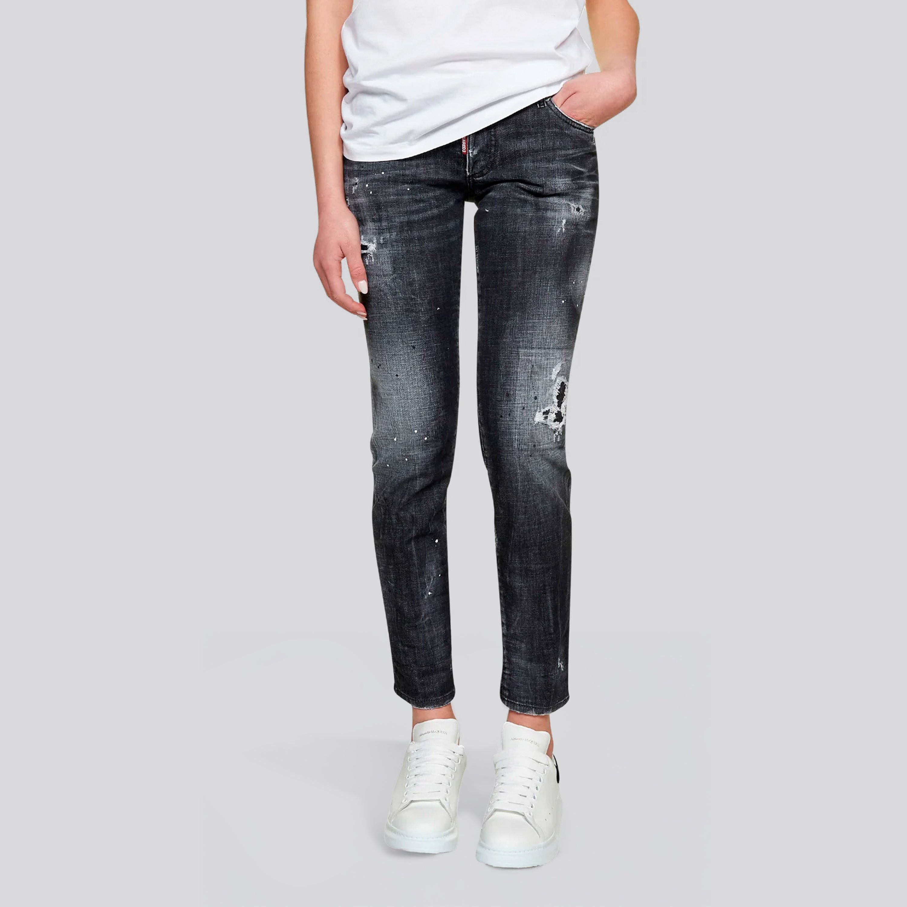 Jeans Negro Dsquared2 Jennifer Cropper