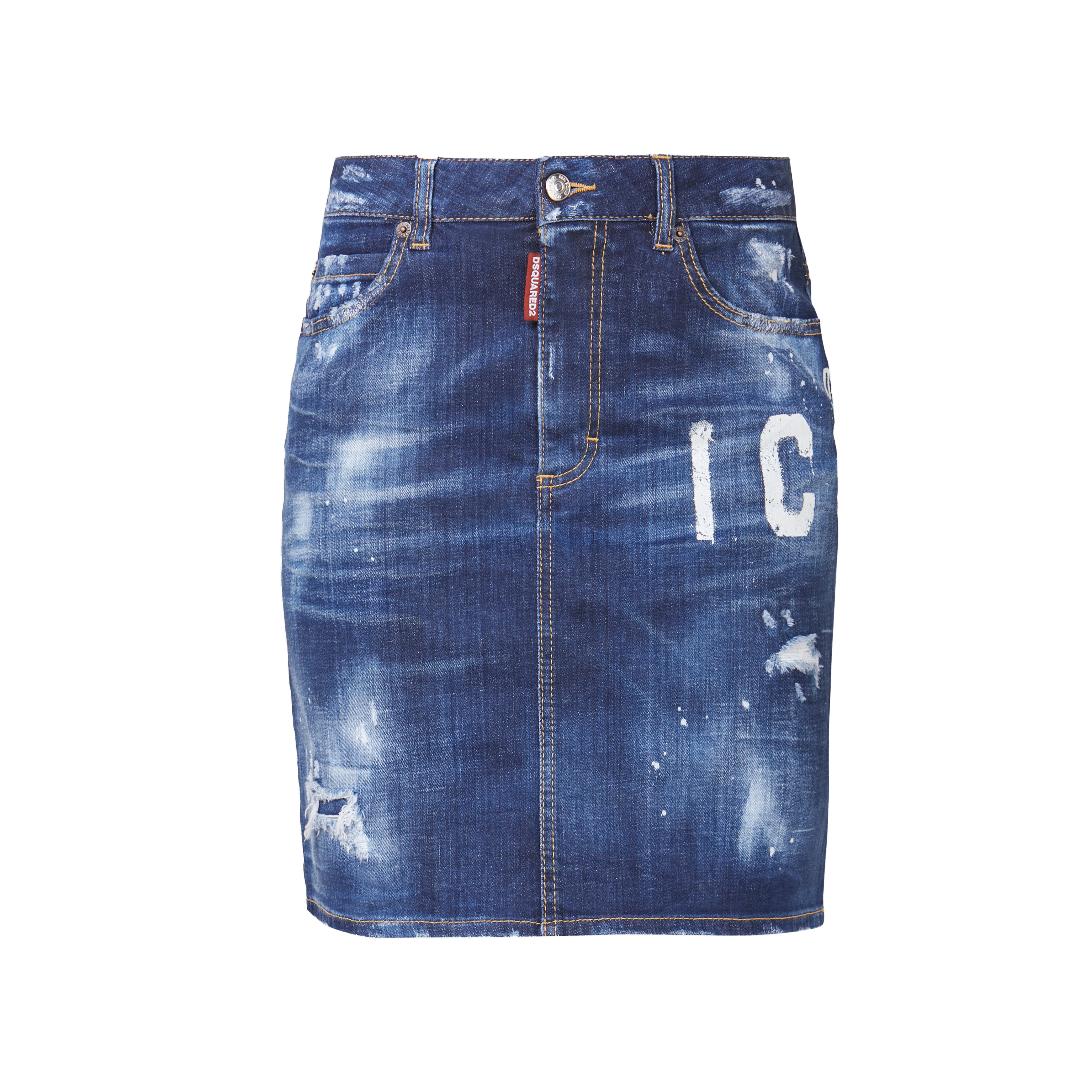 Falda Denim Dsquared2 Icon Spray