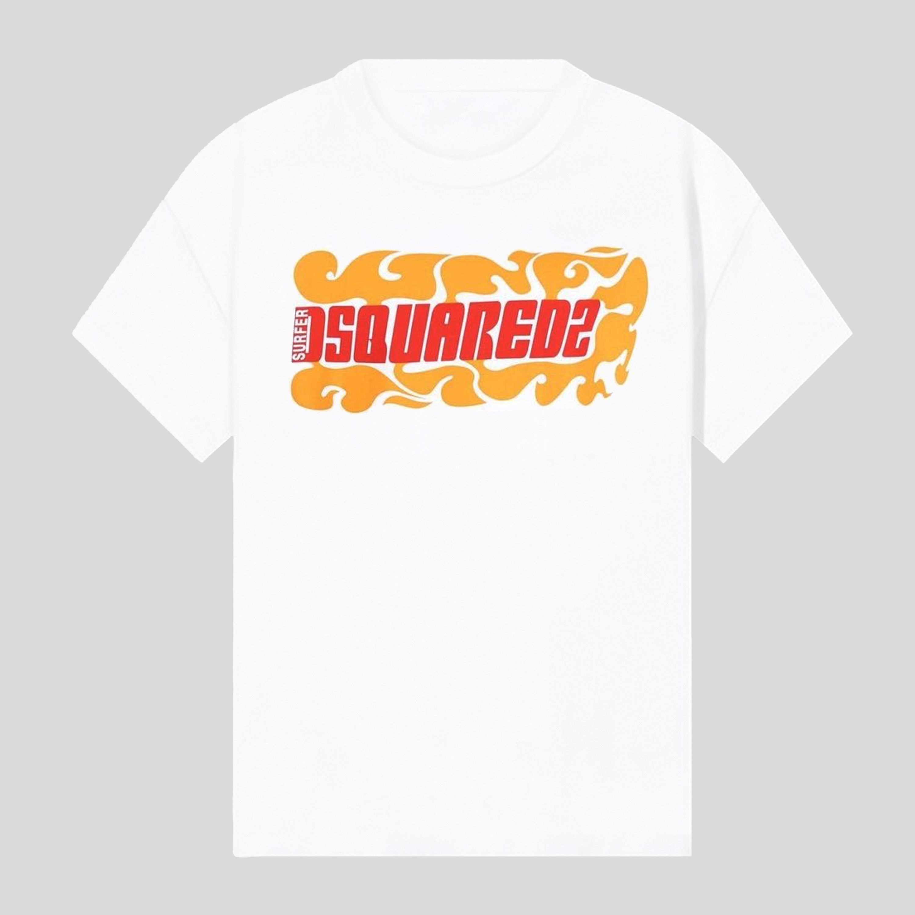 Camiseta Blanca Dsquared2 Waves Logo Slouch