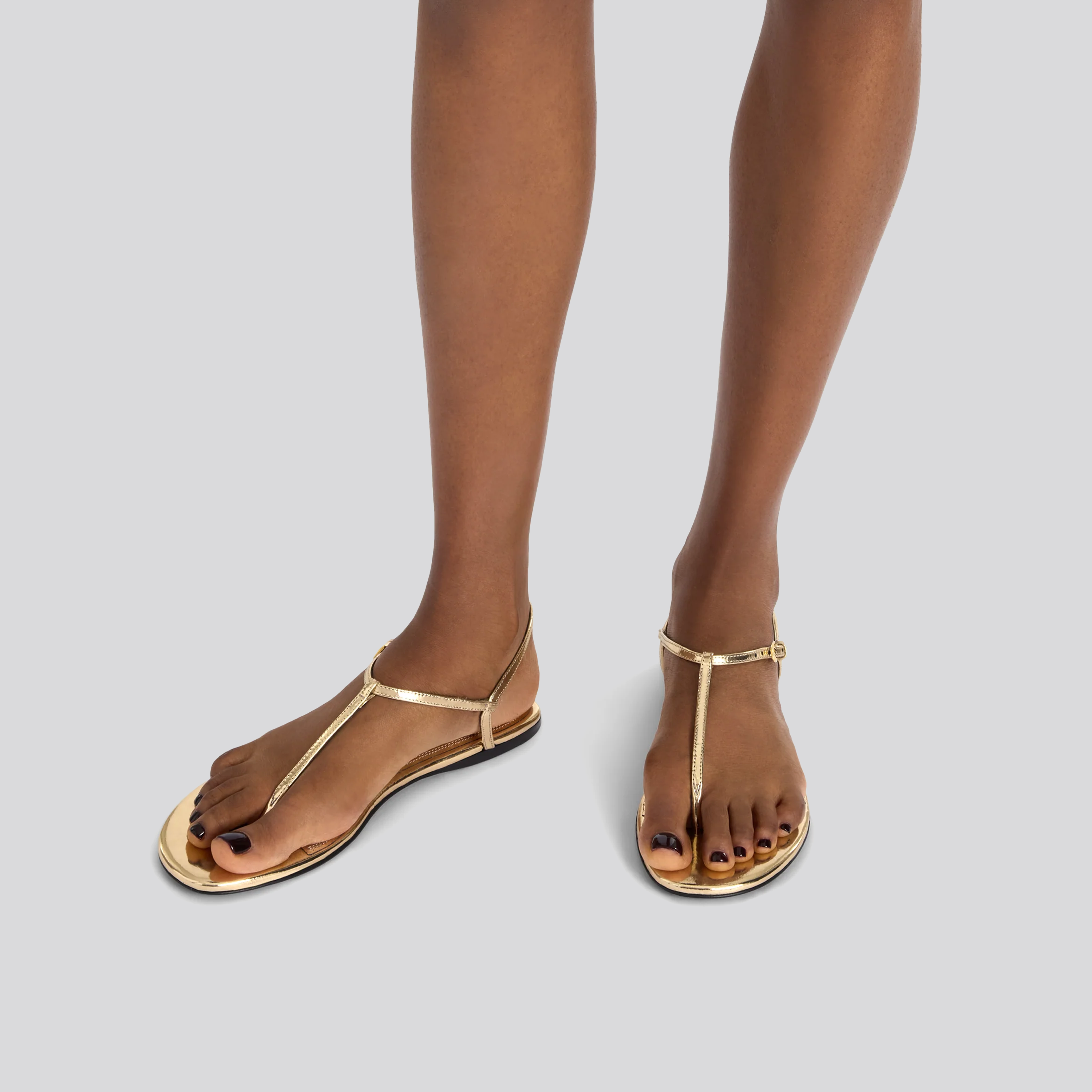 Sandalias Doradas Paris Texas Montecarlo Flat