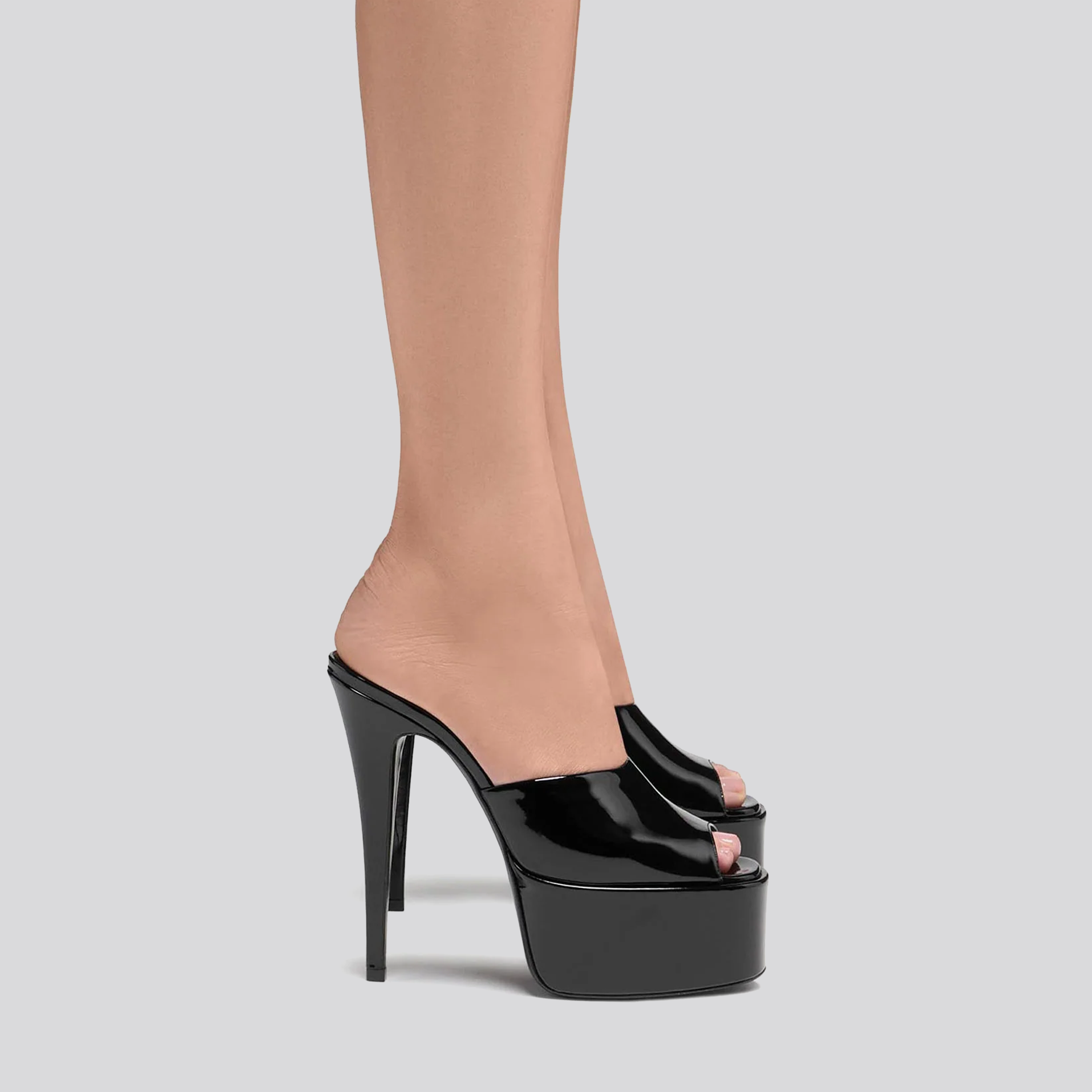 Sandalias Negras Paris Texas Marina Mule