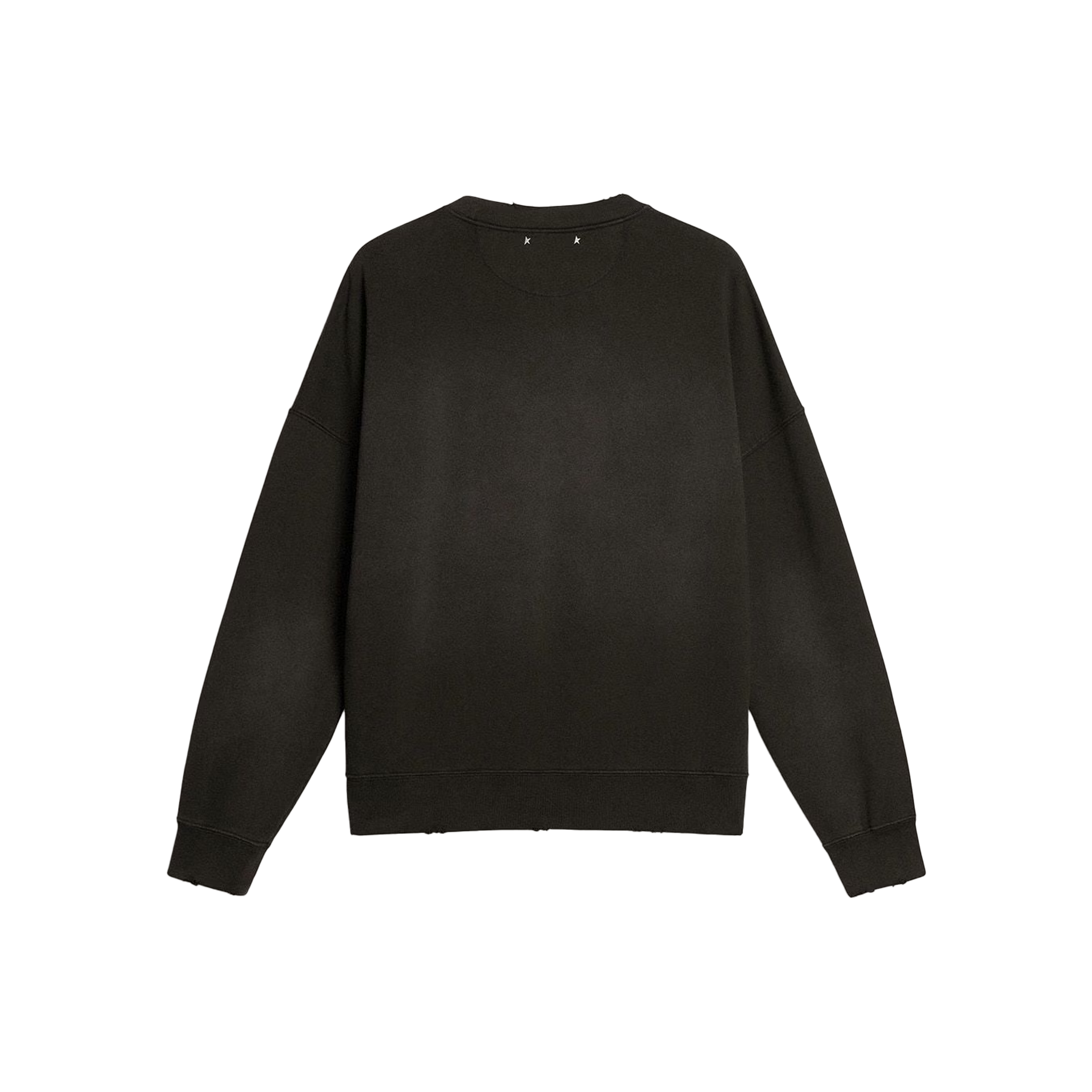 Buzo Negro Golden Goose Fleece Bleach