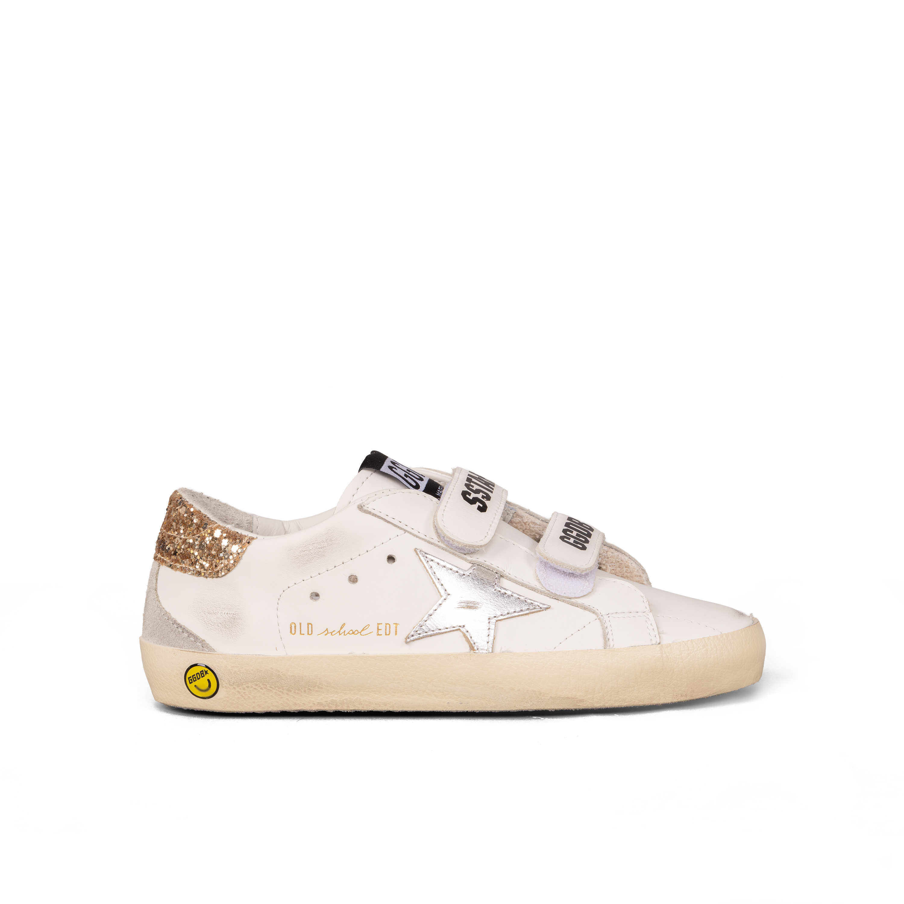 Sneakers Blancos Golden Goose Velcro Super-Star Glitter Heel