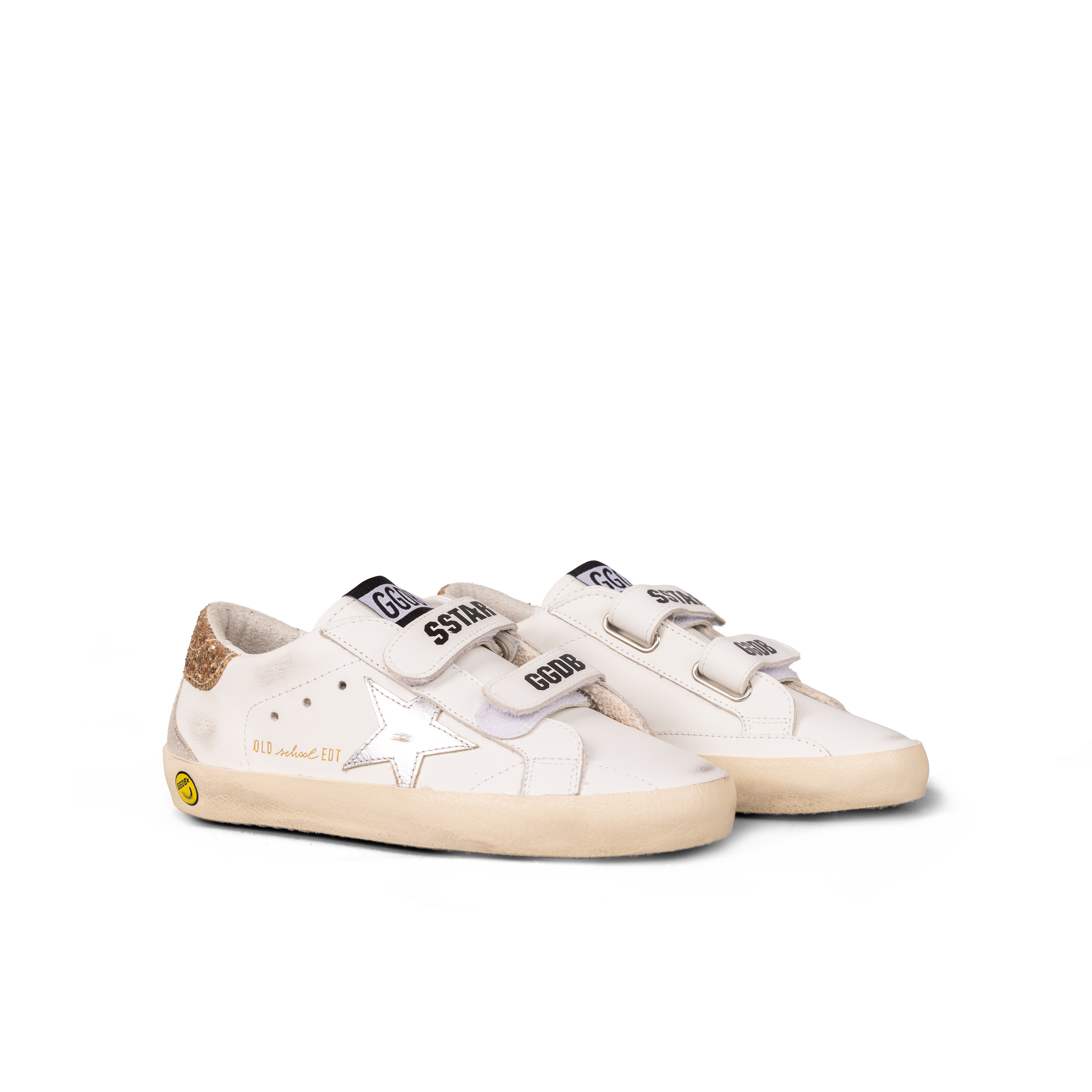 Sneakers Blancos Golden Goose Velcro Super-Star Glitter Heel