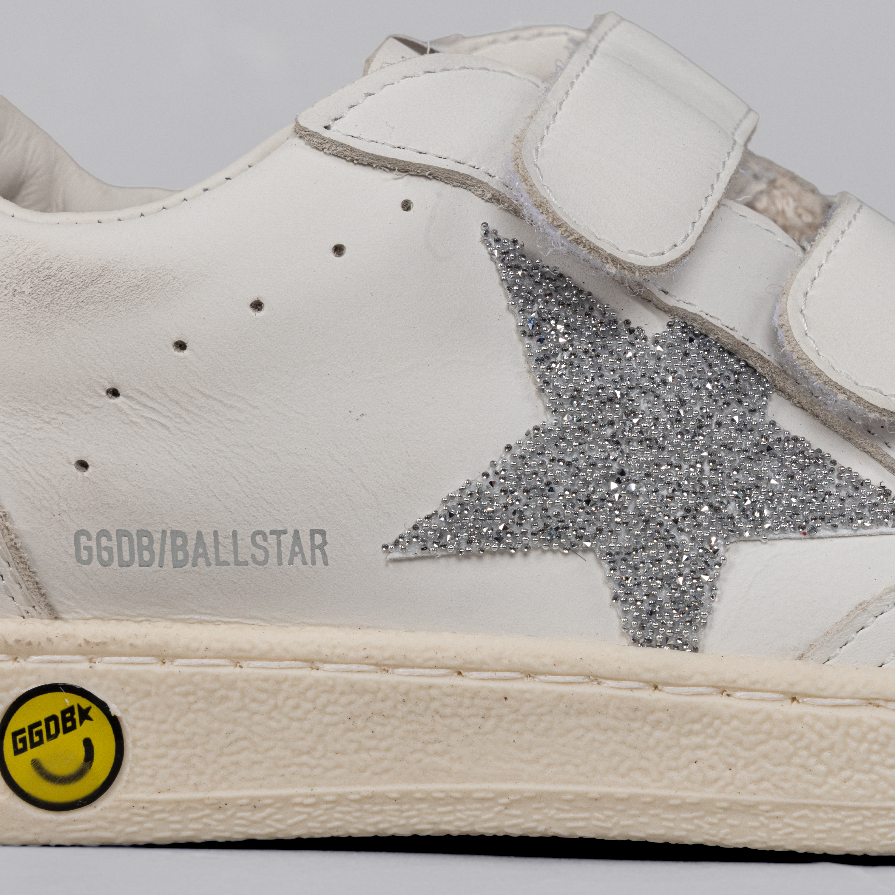 Sneakers Gris Golden Goose Velcro Super-Star Glitter Star