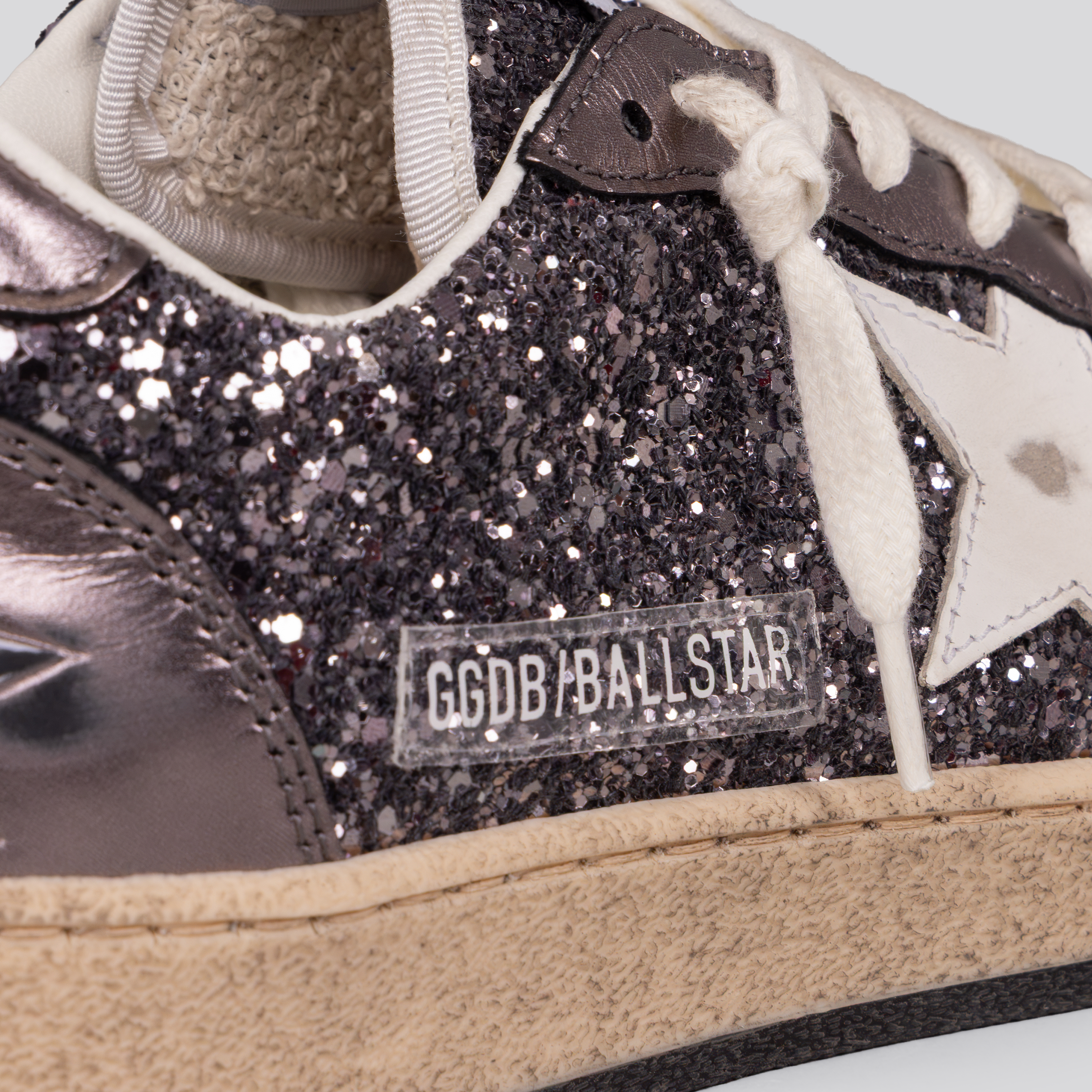 Sneakers Gris Golden Goose Ballstar Glitter