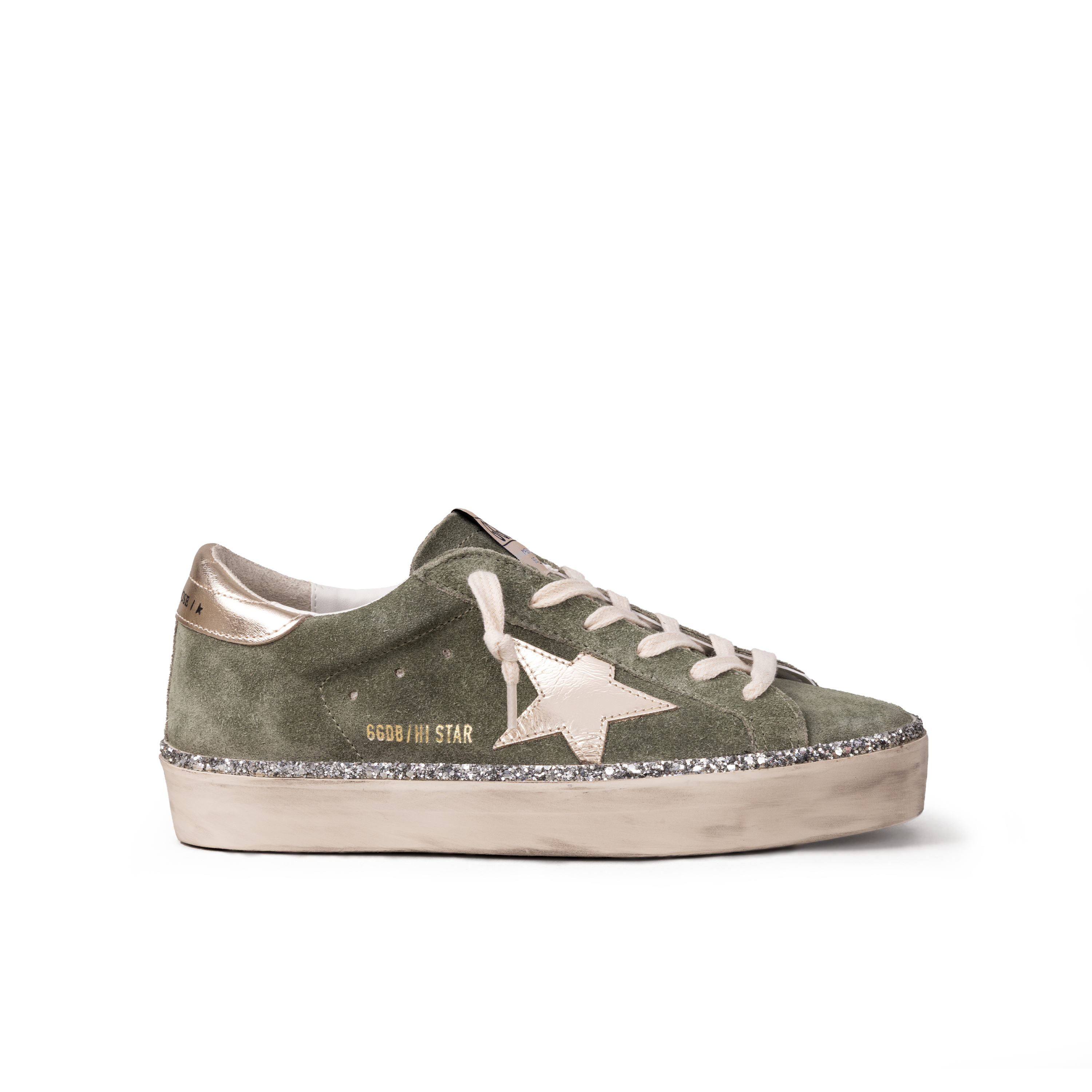 Sneakers Verdes Golden Goose Hi Star Glitter
