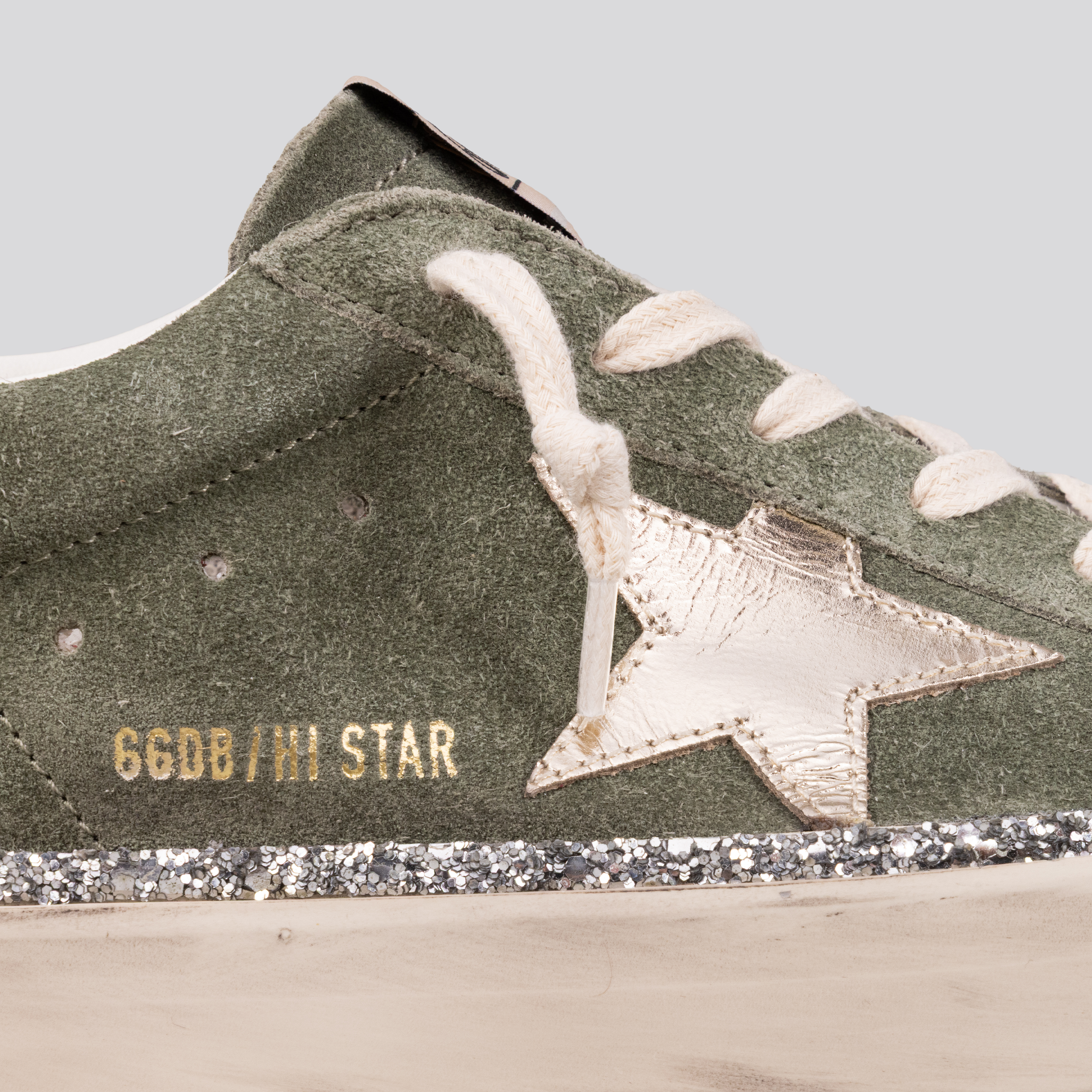 Sneakers Verdes Golden Goose Hi Star Glitter