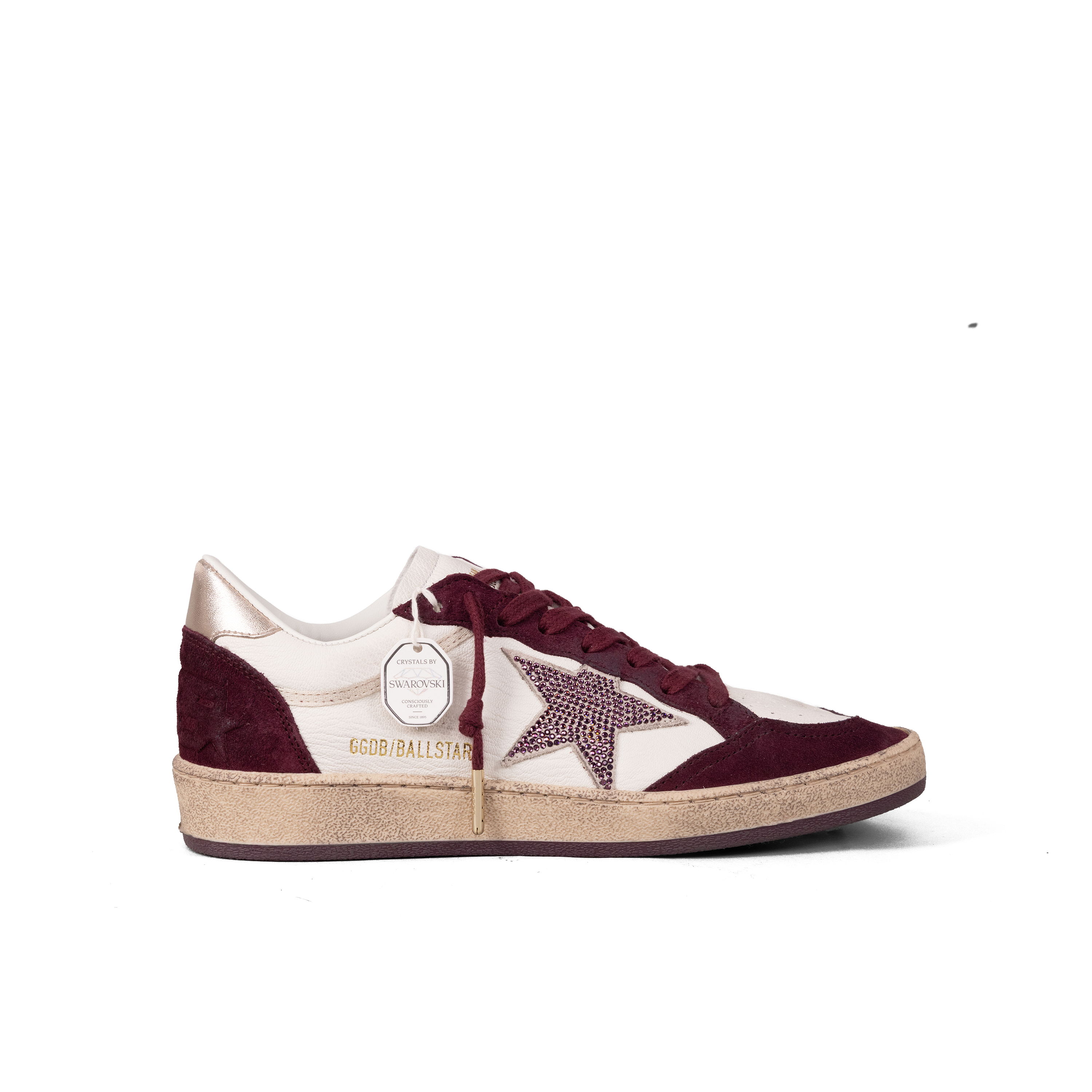 Sneakers Bordeaux Golden Goose Ballstar Crystal Star