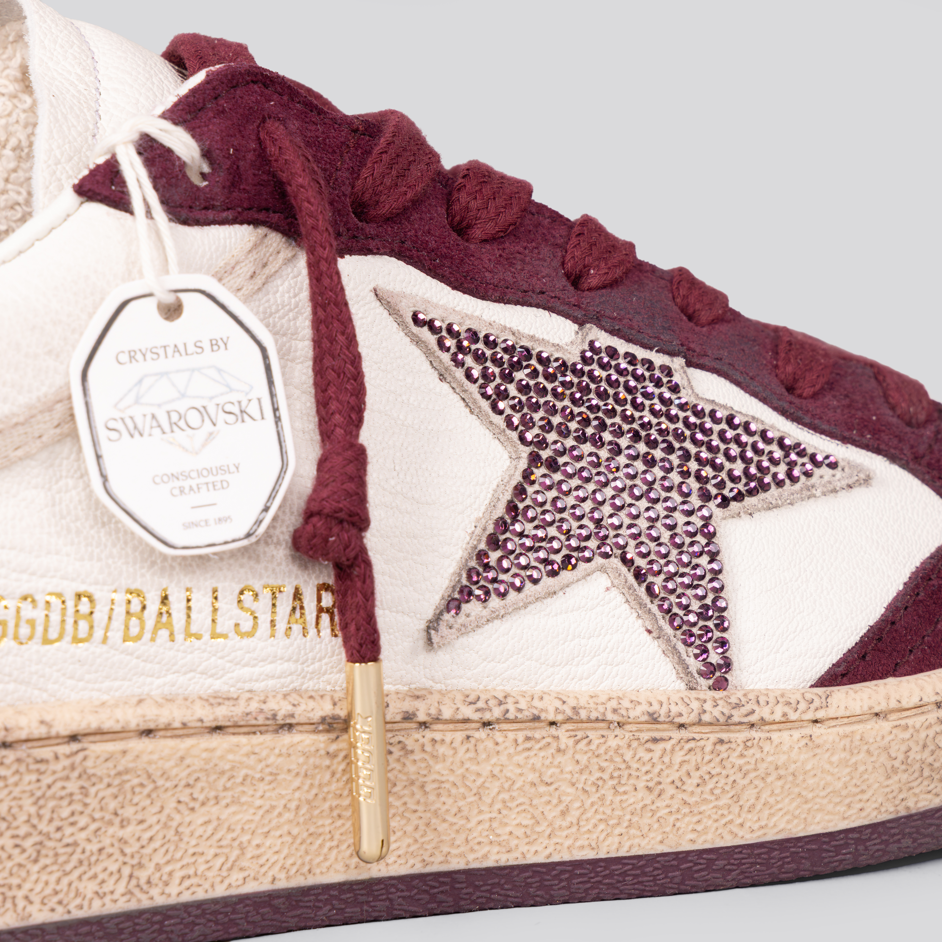 Sneakers Bordeaux Golden Goose Ballstar Crystal Star