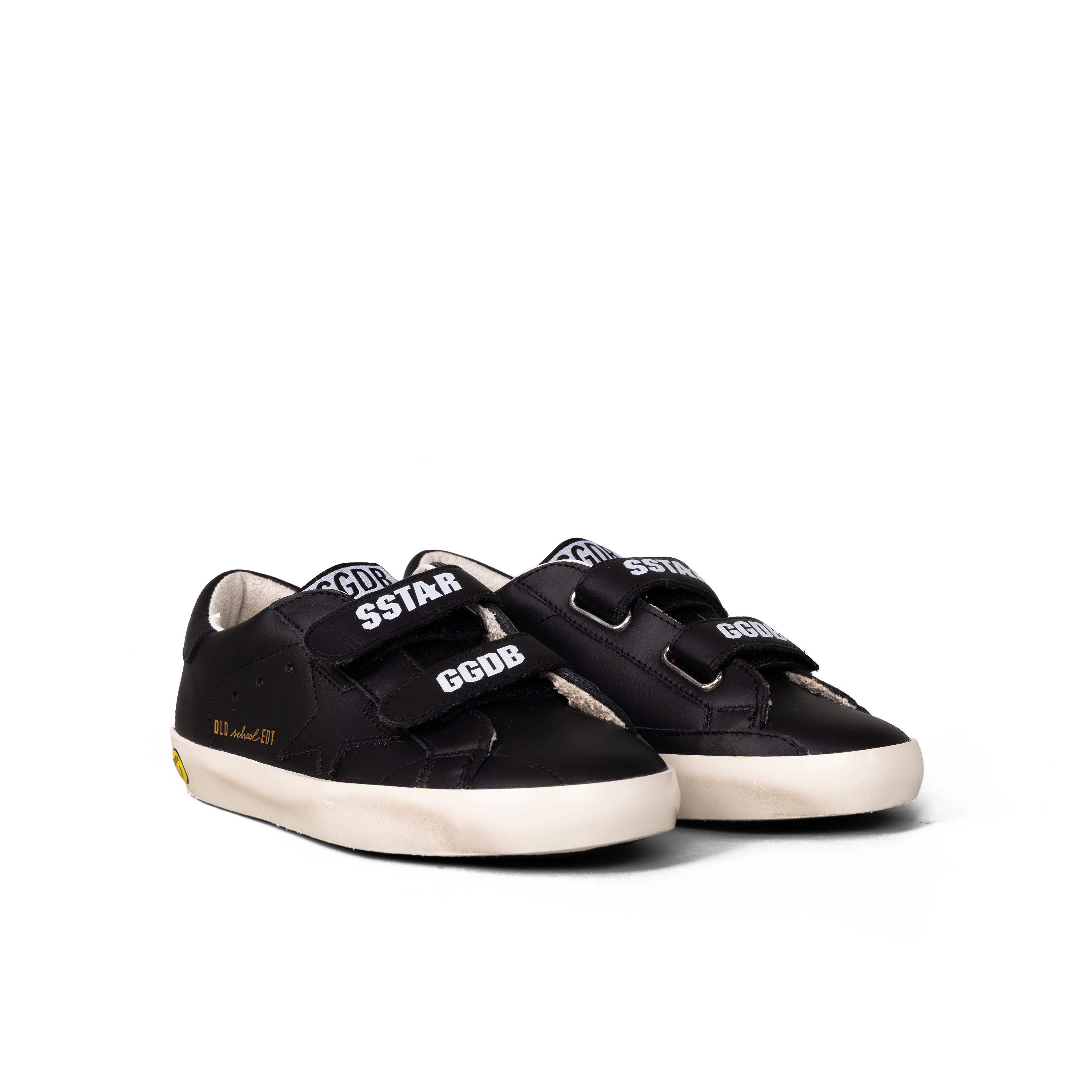 Sneakers Negros Golden Goose Velcro Super-Star Leather