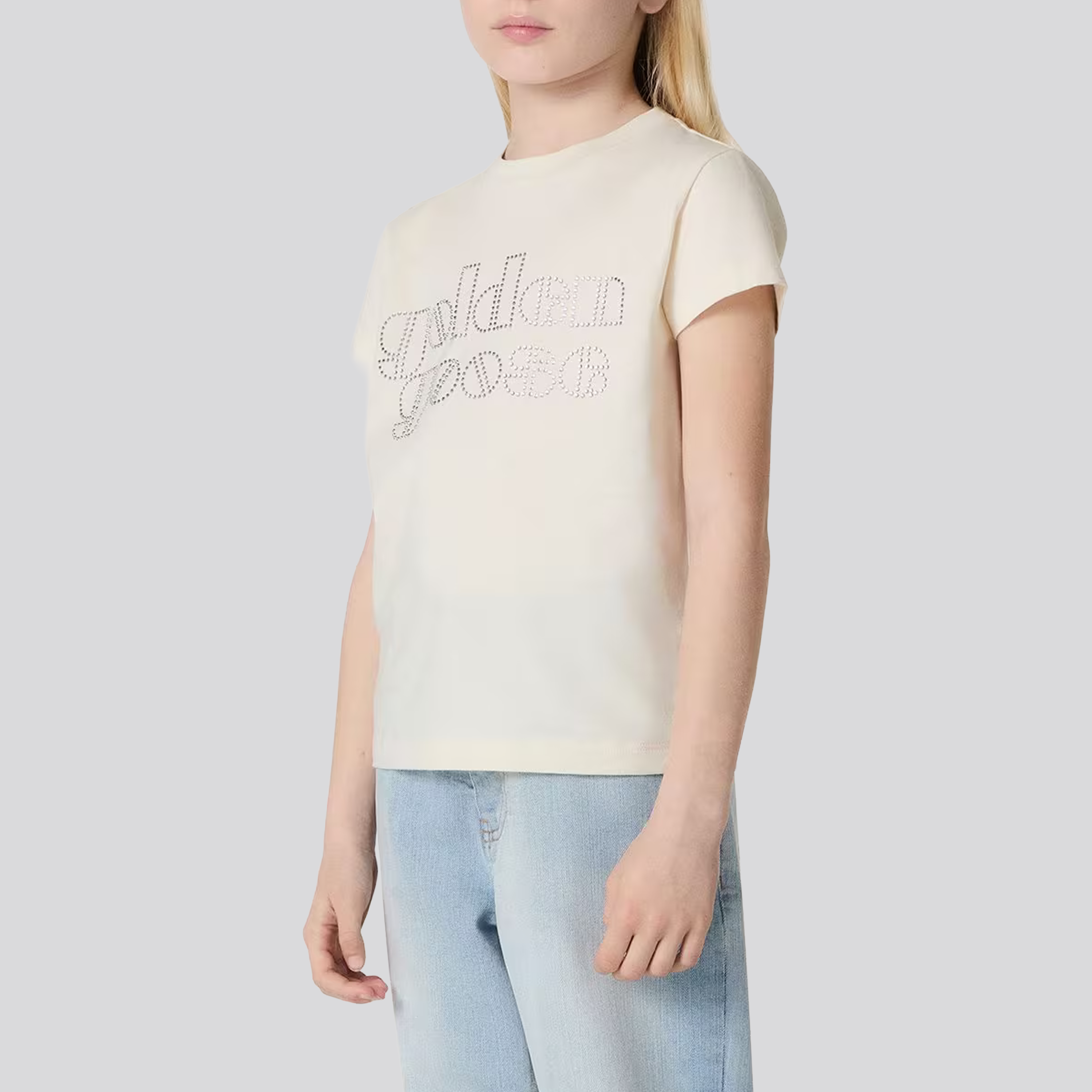 Camiseta Blanca Golden Goose Hot Fix Logo