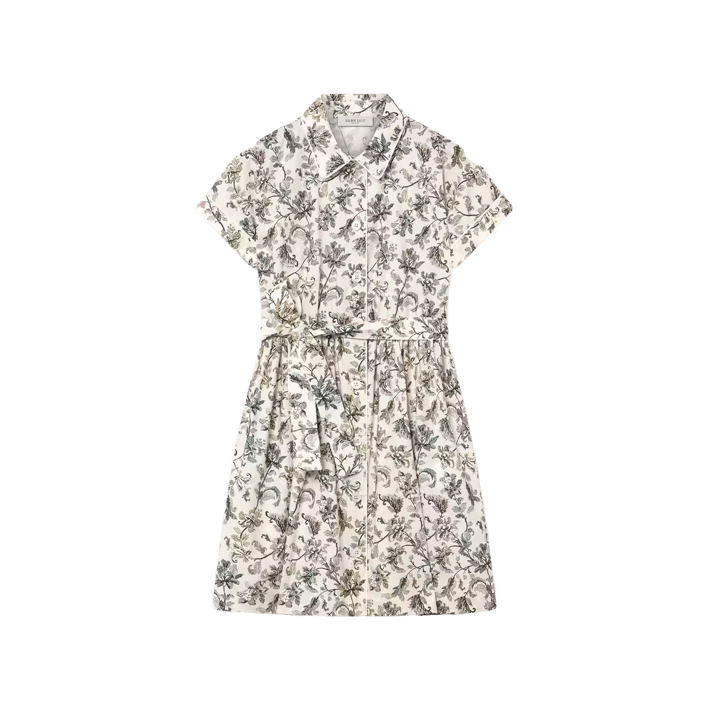 Vestido Blanco Golden Goose Flower Print