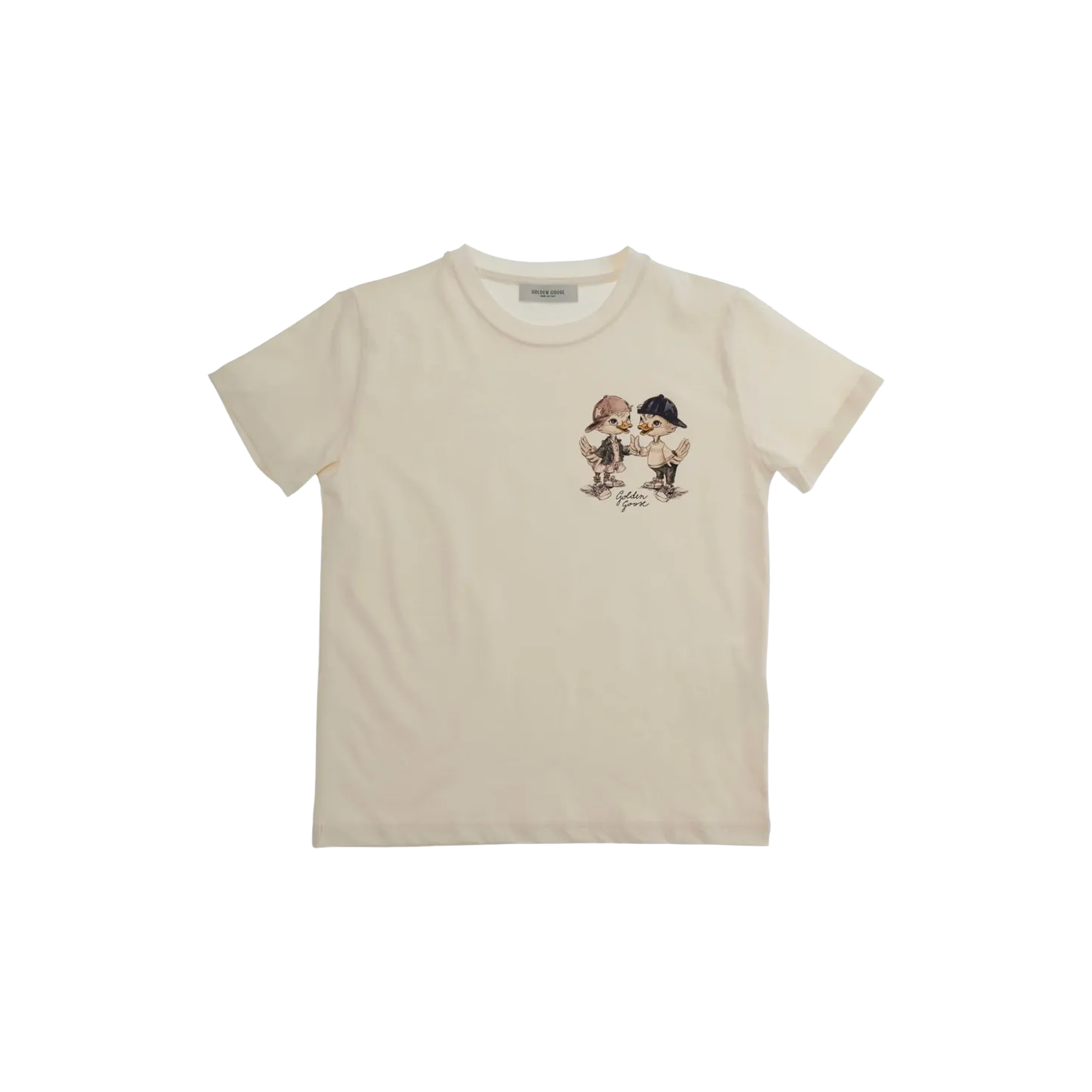 Camiseta Blanca Golden Goose Mascotte