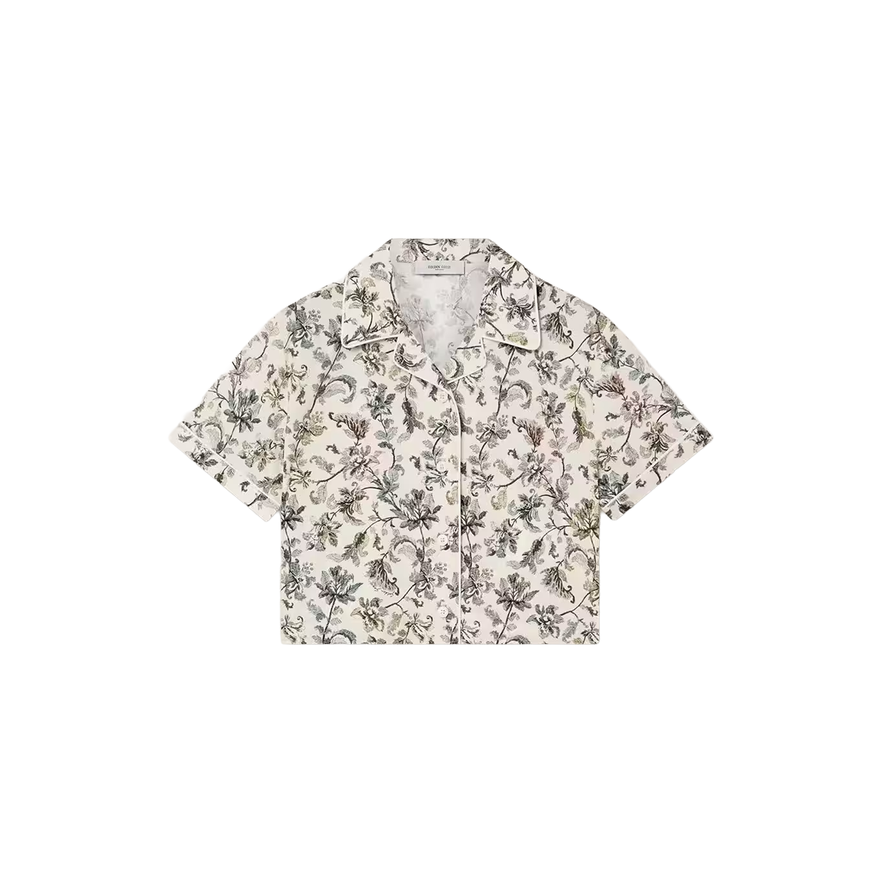 Camisa Blanca Golden Goose Flower Print