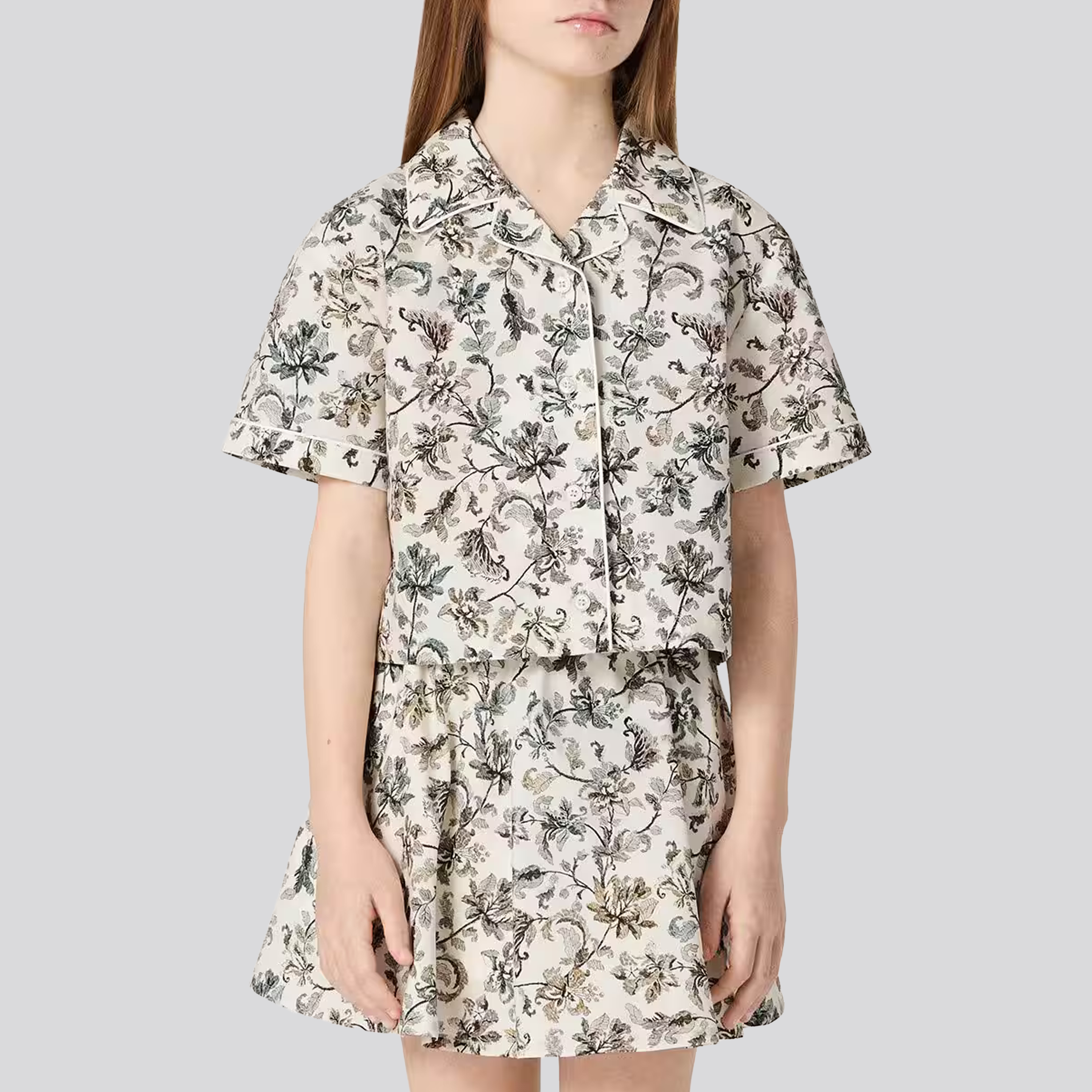 Camisa Blanca Golden Goose Flower Print