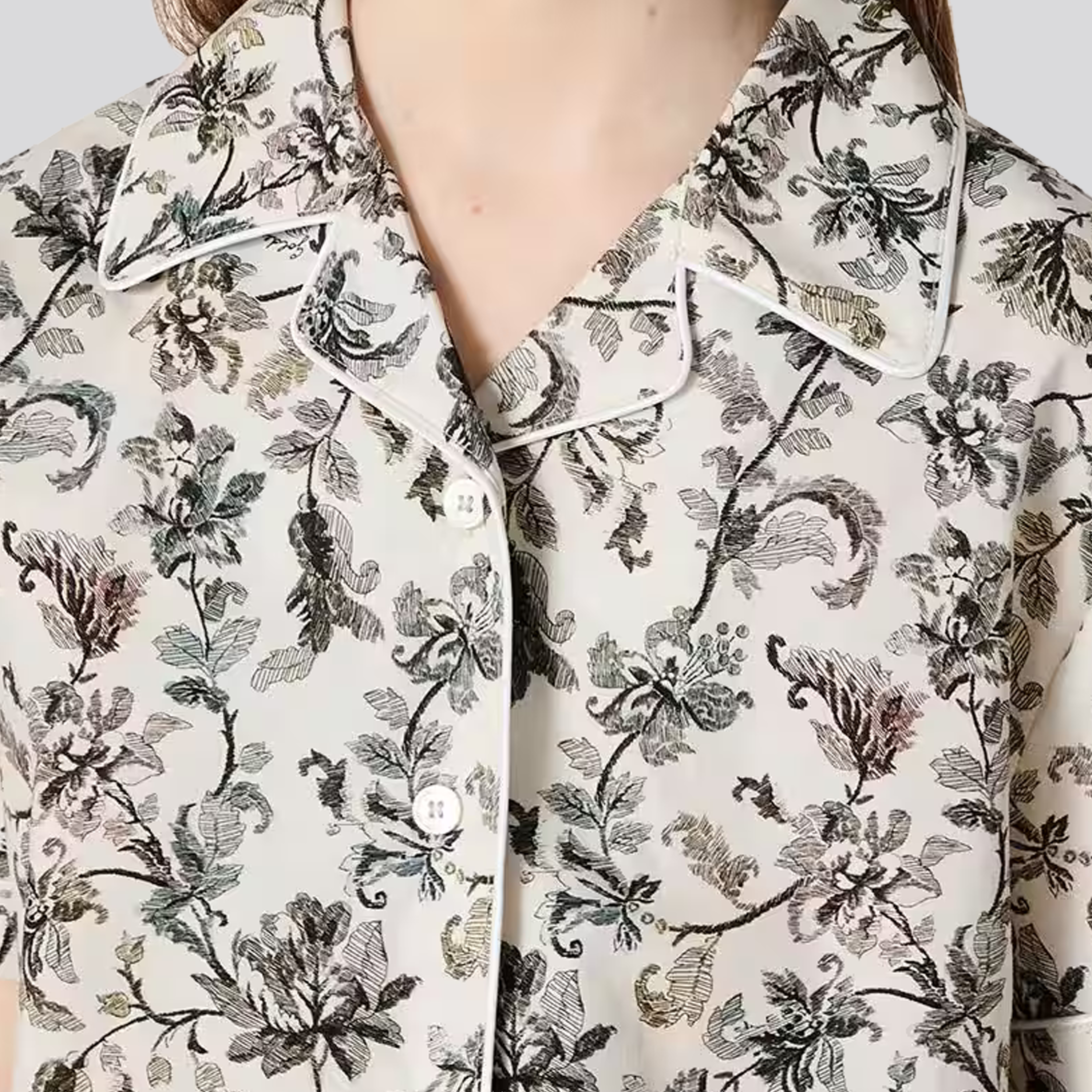 Camisa Blanca Golden Goose Flower Print