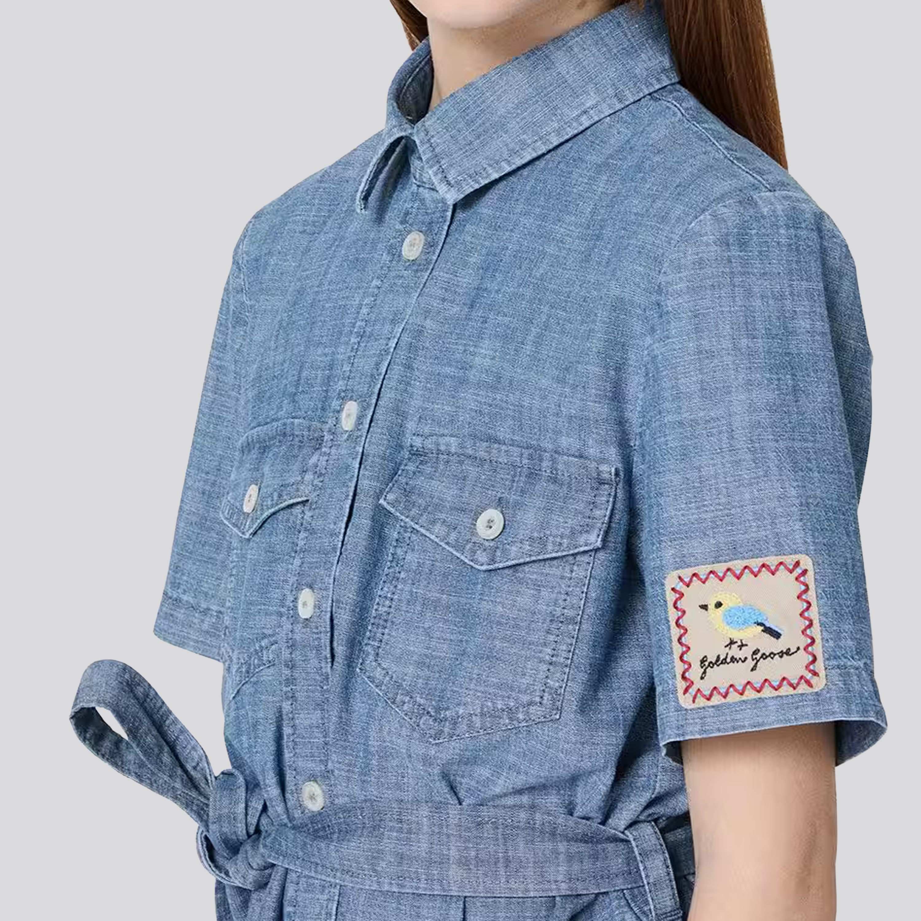 Vestido Denim Golden Goose Chambray Label