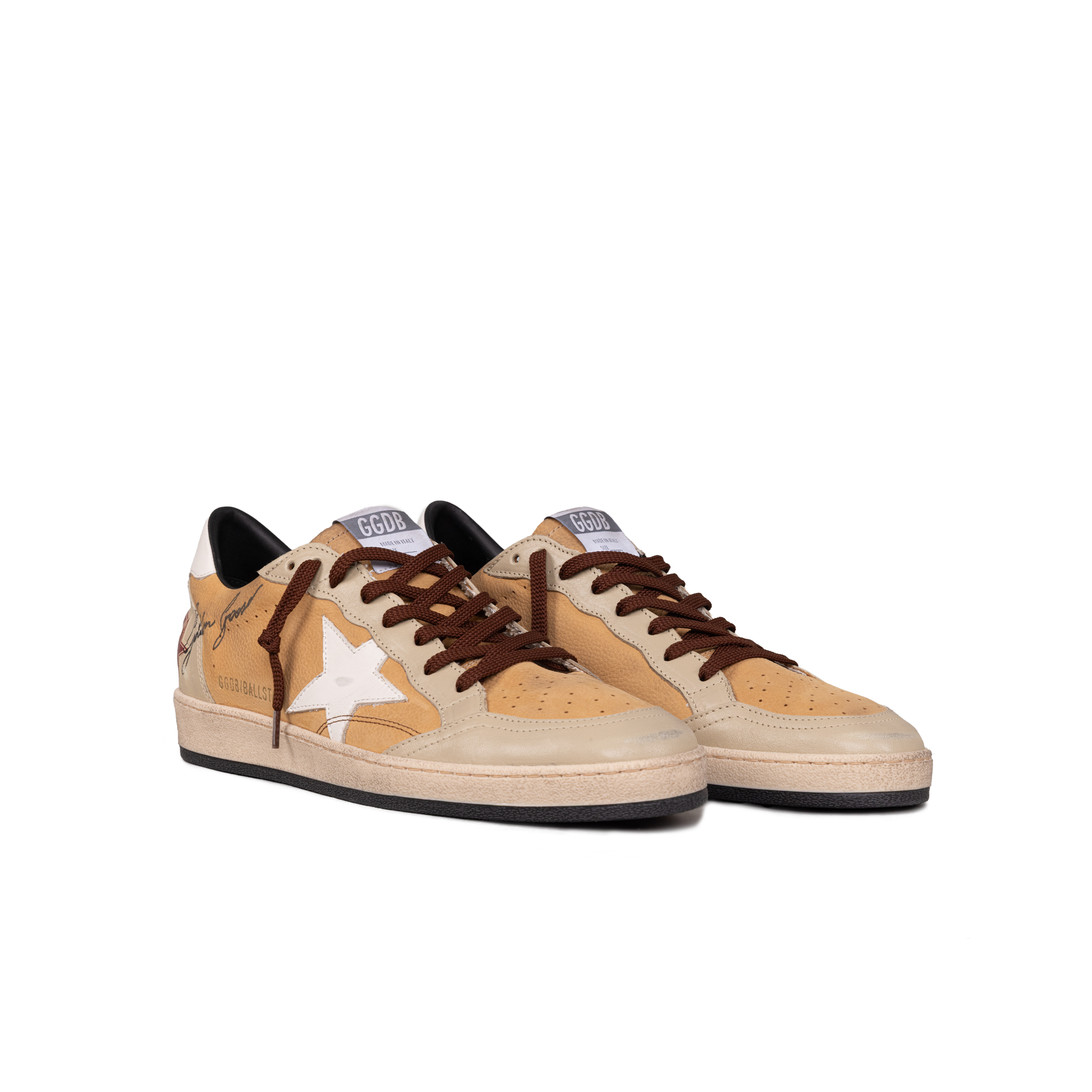 Sneakers Beige Golden Goose Ballstar Nabuk