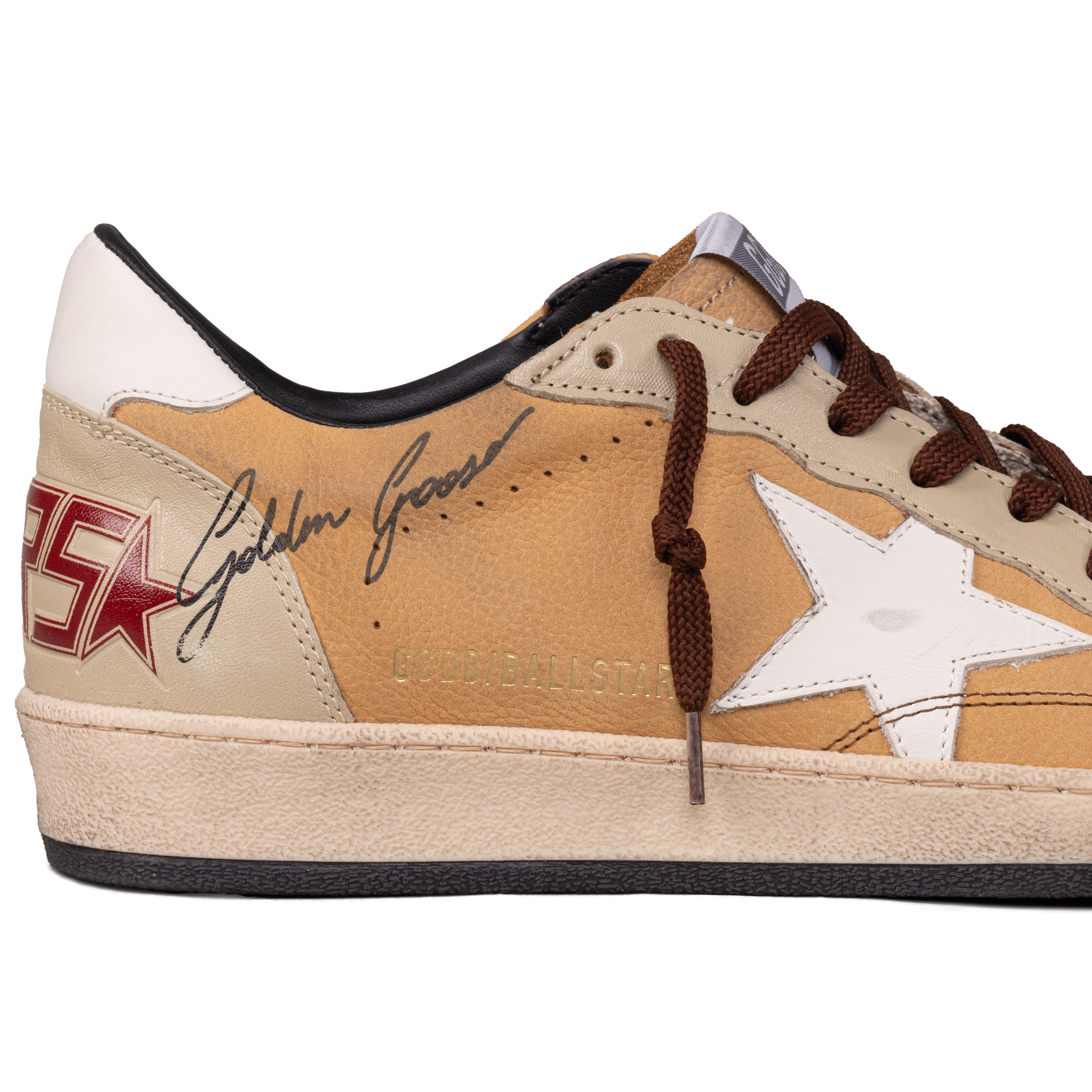 Sneakers Beige Golden Goose Ballstar Nabuk