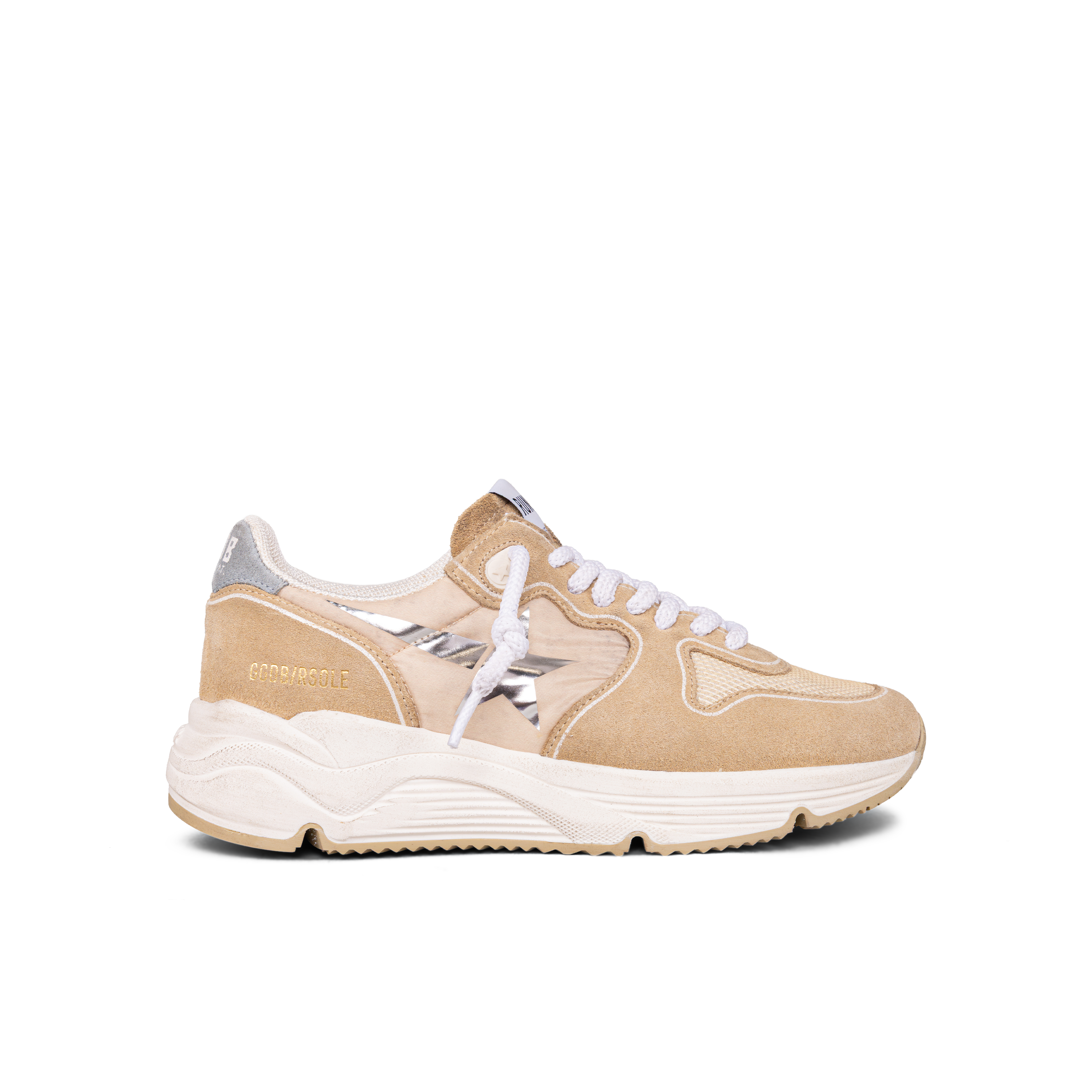 Sneakers Beige Golden Goose Running Nylon