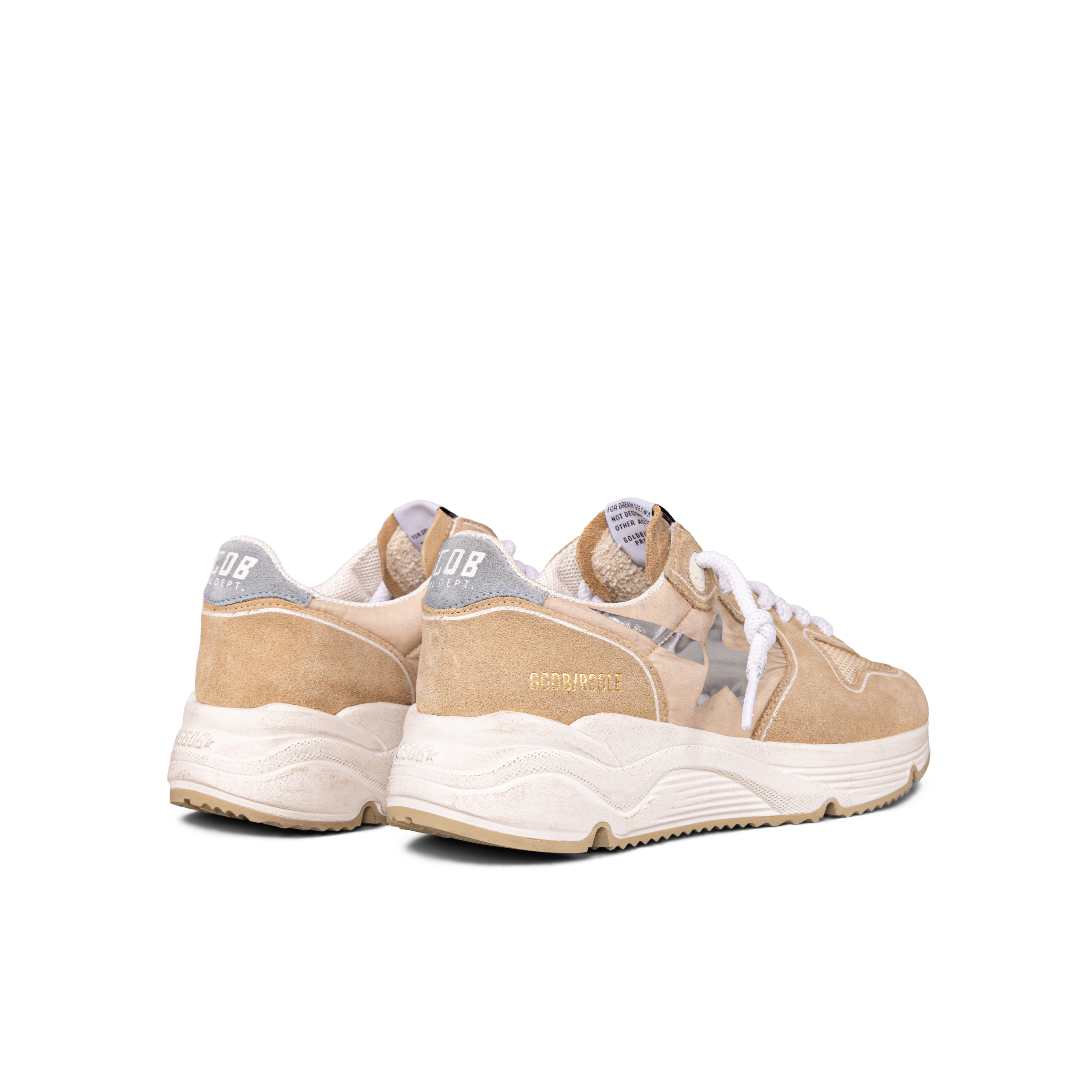 Sneakers Beige Golden Goose Running Nylon