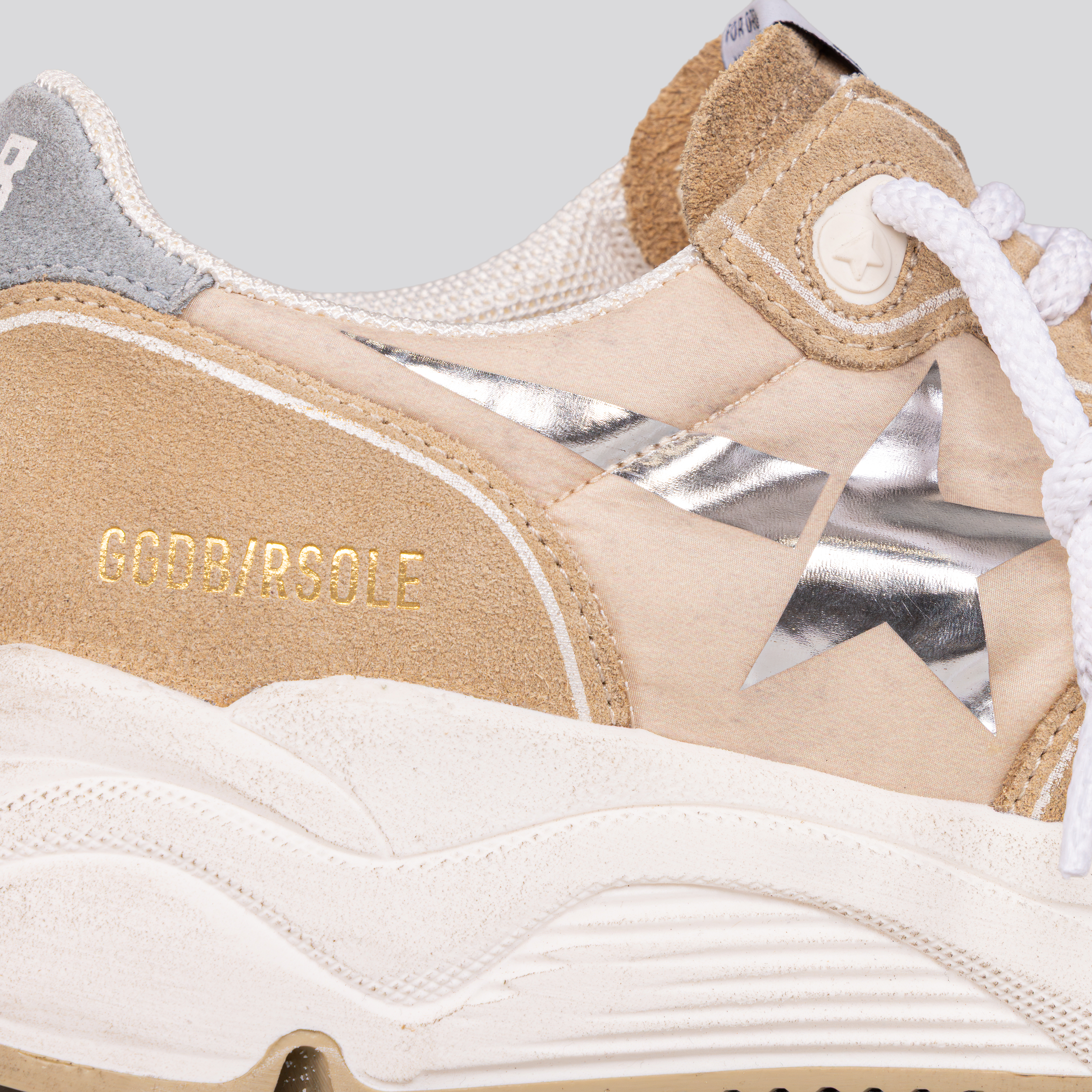Sneakers Beige Golden Goose Running Nylon