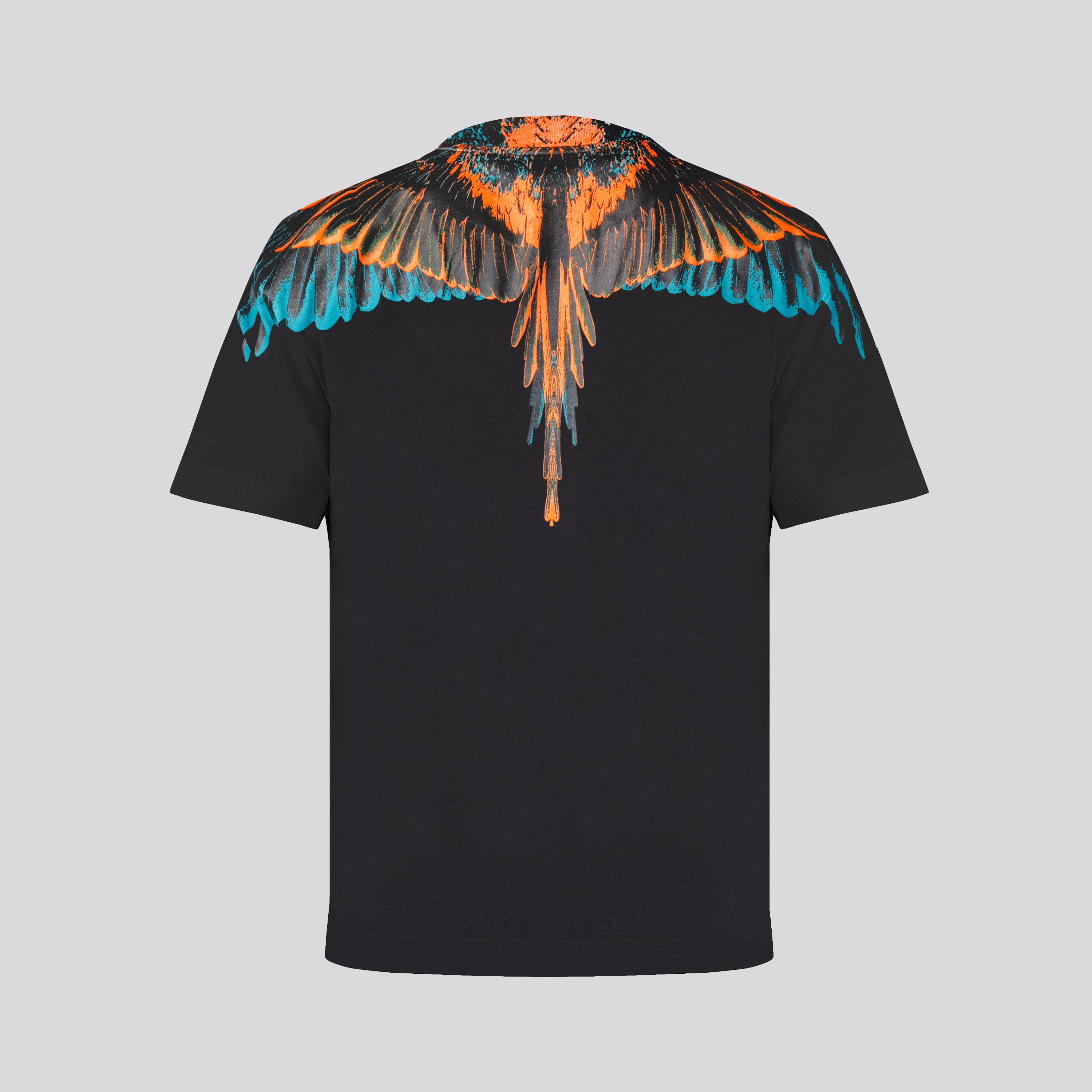 Camiseta Negra Multicolor Marcelo Burlon Motivo Alas