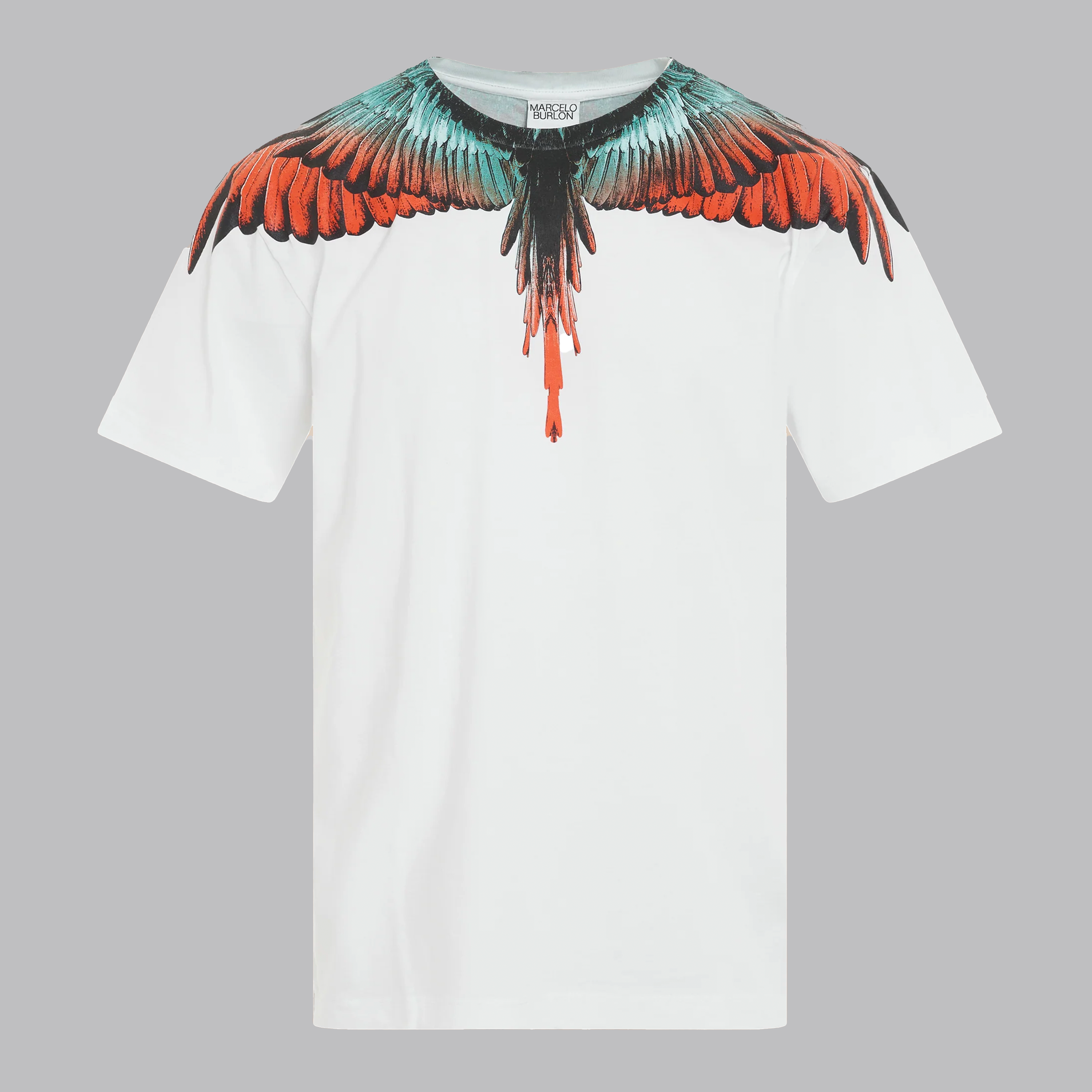 Camiseta Blanca Marcelo Burlon Naranja Icon Wings