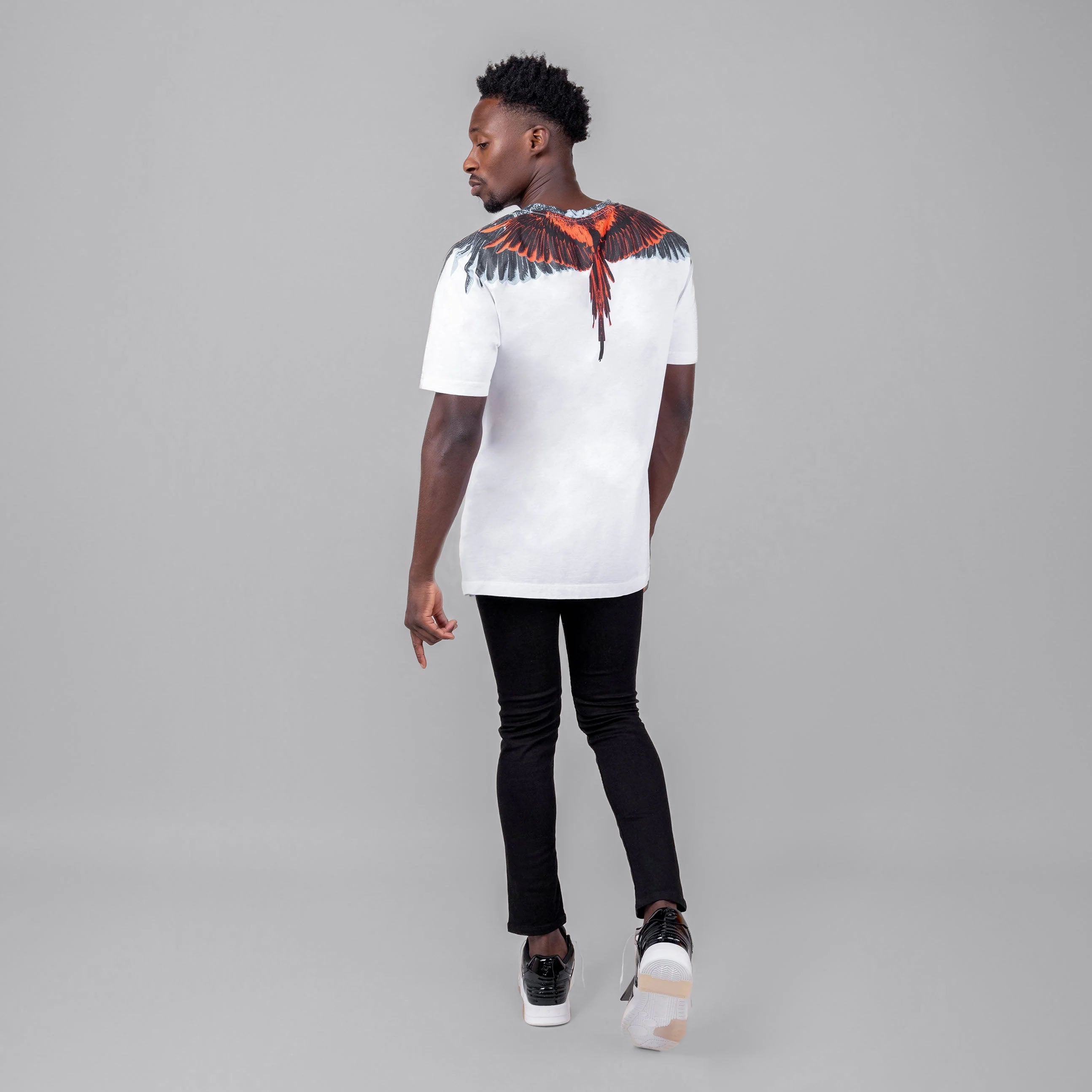 Camiseta Blanca Marcelo Burlon Rojo Icon Wings