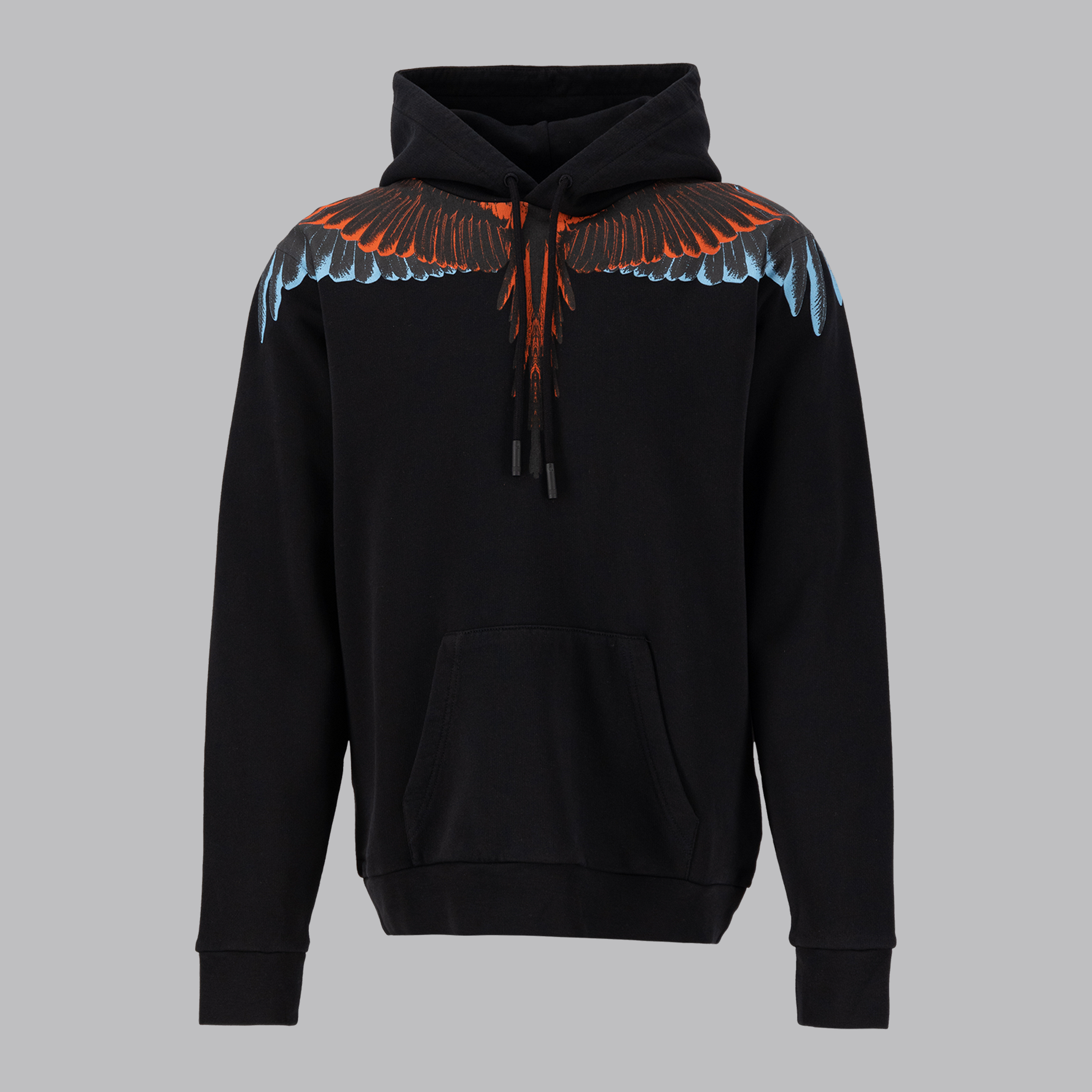 Buzo Tipo Hoodie Negro Marcelo Burlon Rojo Icon Wings