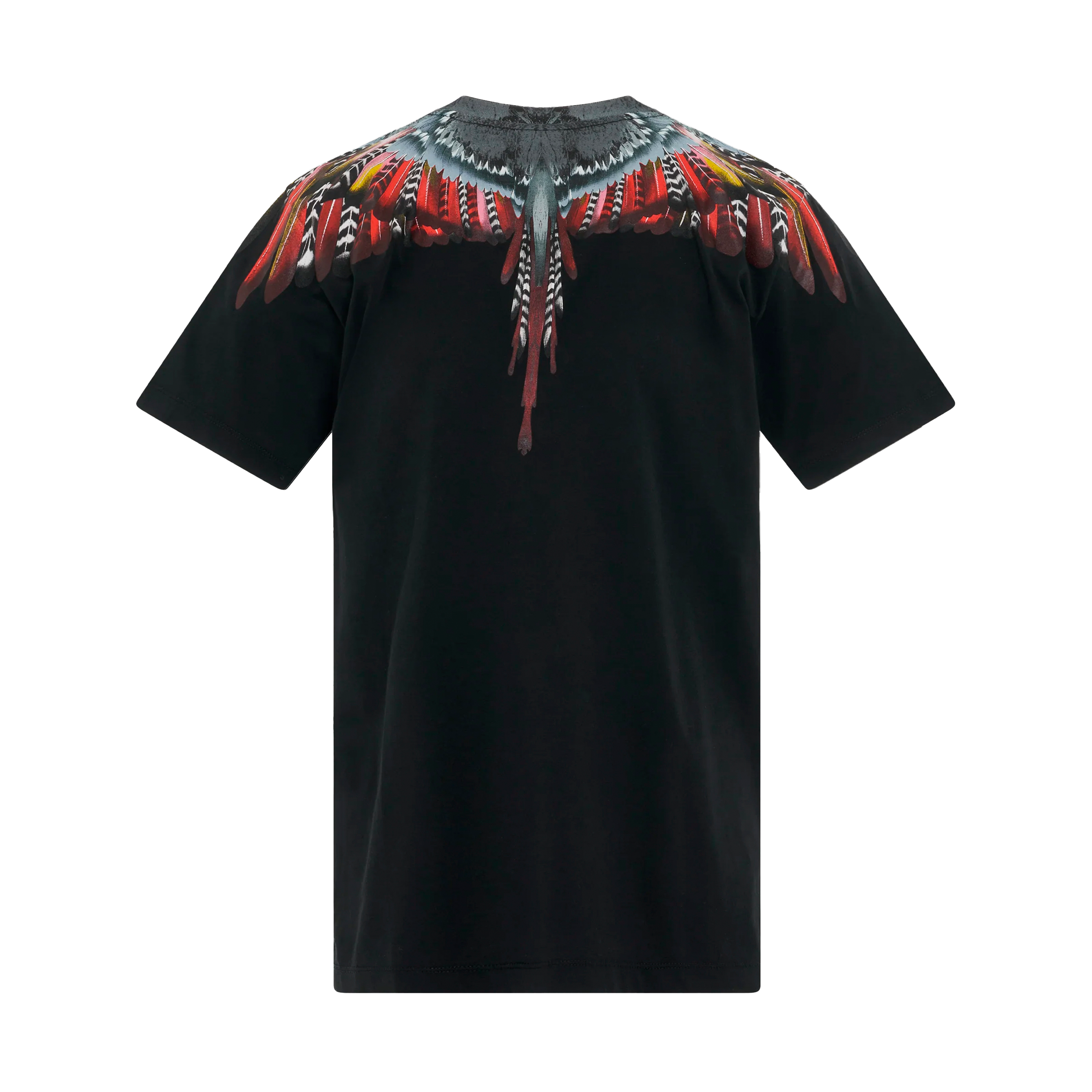 Camiseta Negra Marcelo Burlon Rojo Grizzly Wings