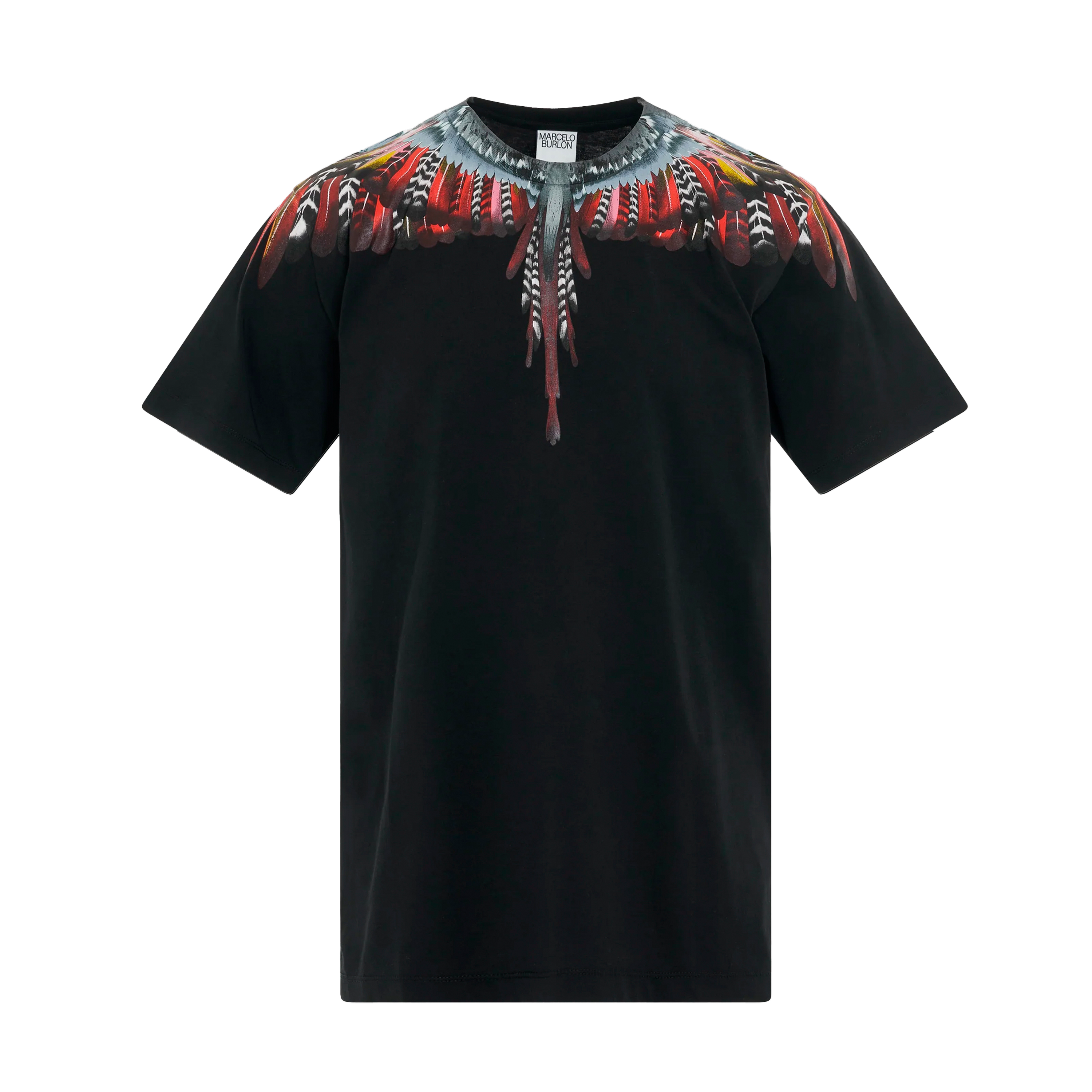 Camiseta Negra Marcelo Burlon Rojo Icon Wings