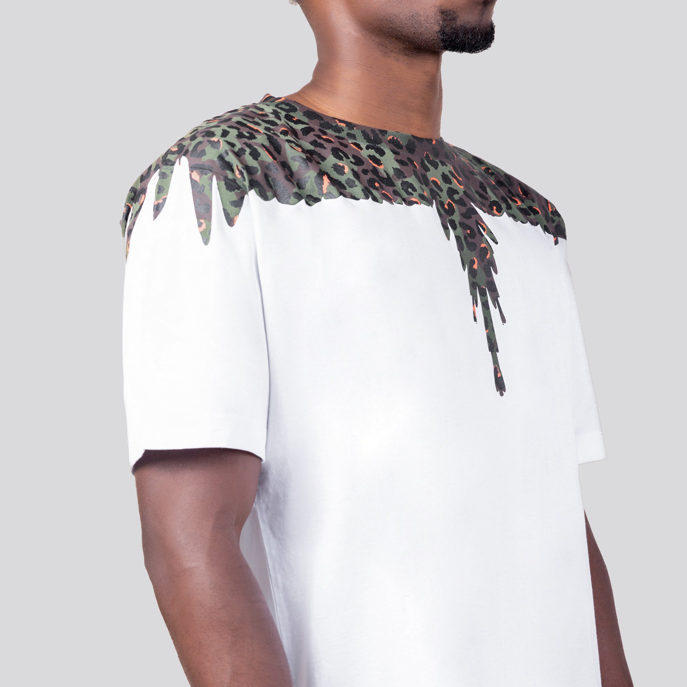 Camiseta Blanca Marcelo Burlon Café Animalier Wings